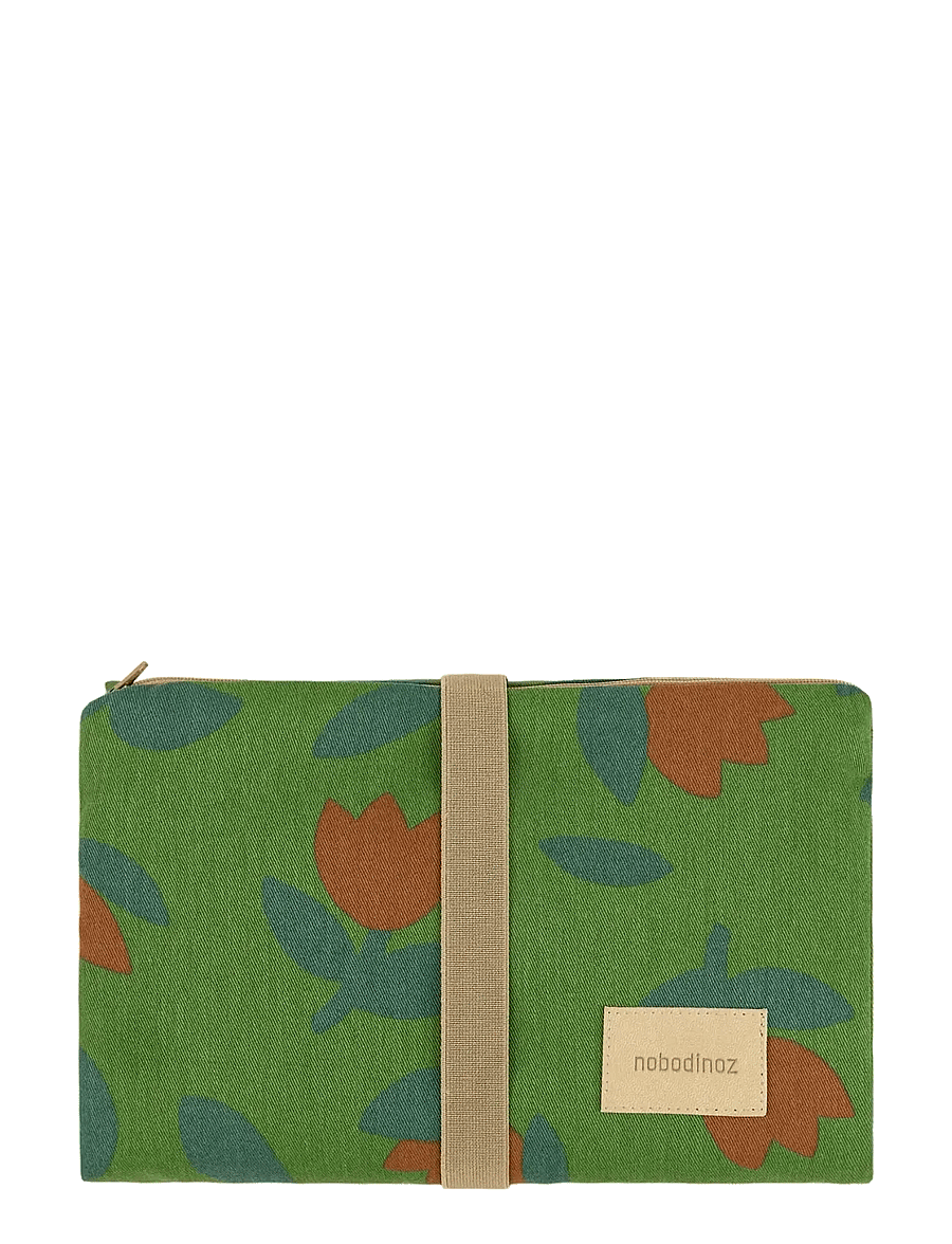 NOBODINOZ - HYDE PARK WATERPROOF CHANGING PAD 50X70 - wickelauflagen - green tulips - 0