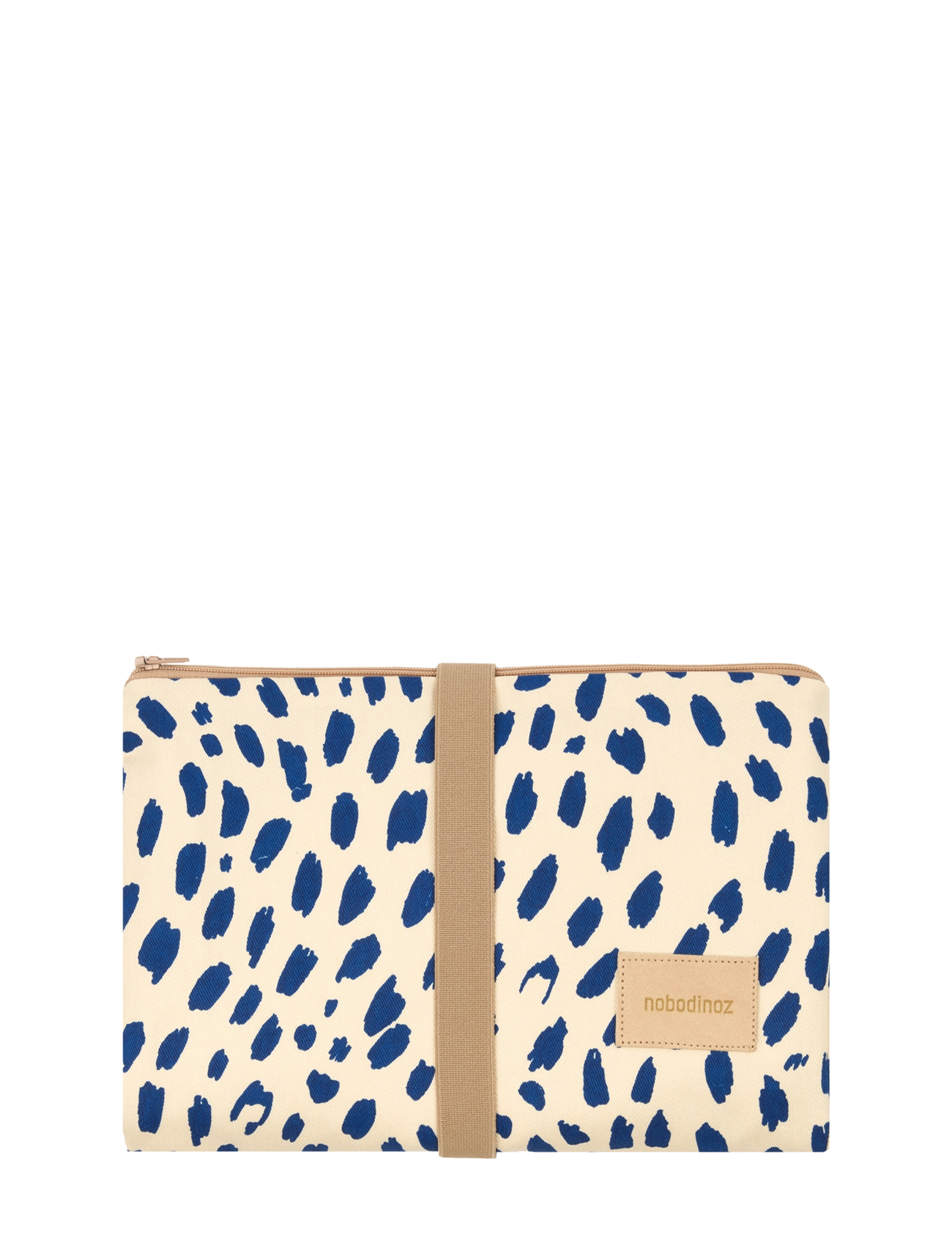 NOBODINOZ HYDE PARK WATERPROOF CHANGING PAD 50X70 - App deal - LEONIE BLUE / beige