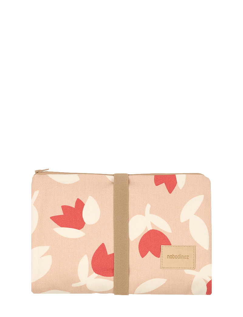 NOBODINOZ - HYDE PARK WATERPROOF CHANGING PAD 50X70 - wickelauflagen - red tulips - 0