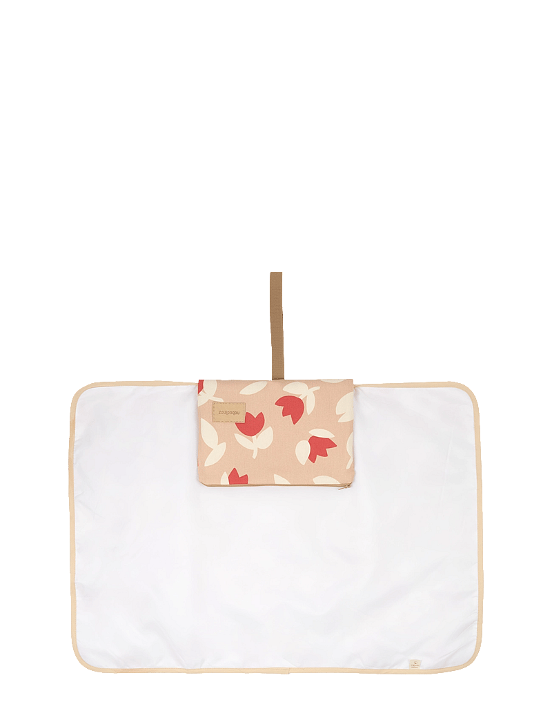 NOBODINOZ - HYDE PARK WATERPROOF CHANGING PAD 50X70 - wickelauflagen - red tulips - 1