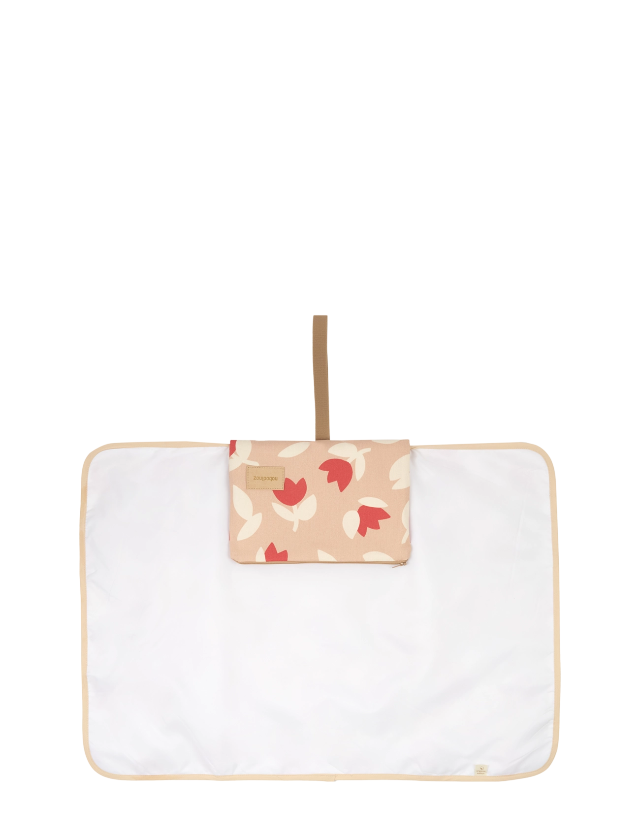 NOBODINOZ - HYDE PARK WATERPROOF CHANGING PAD 50X70 - vystymo lentos - red tulips - 1