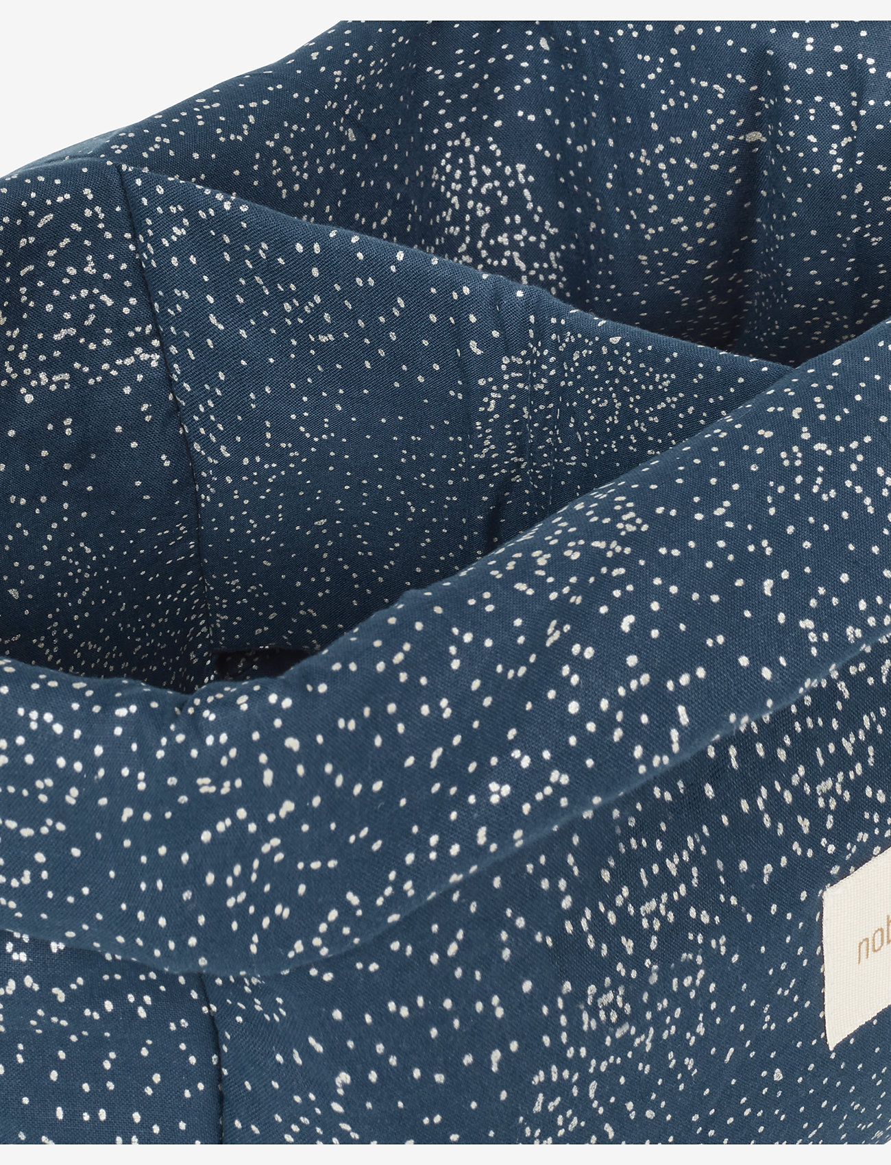 NOBODINOZ - STORIES DOUBLE STORAGE BASKET 30X20X15 - förvaringskorgar - gold bubble night blue - 1