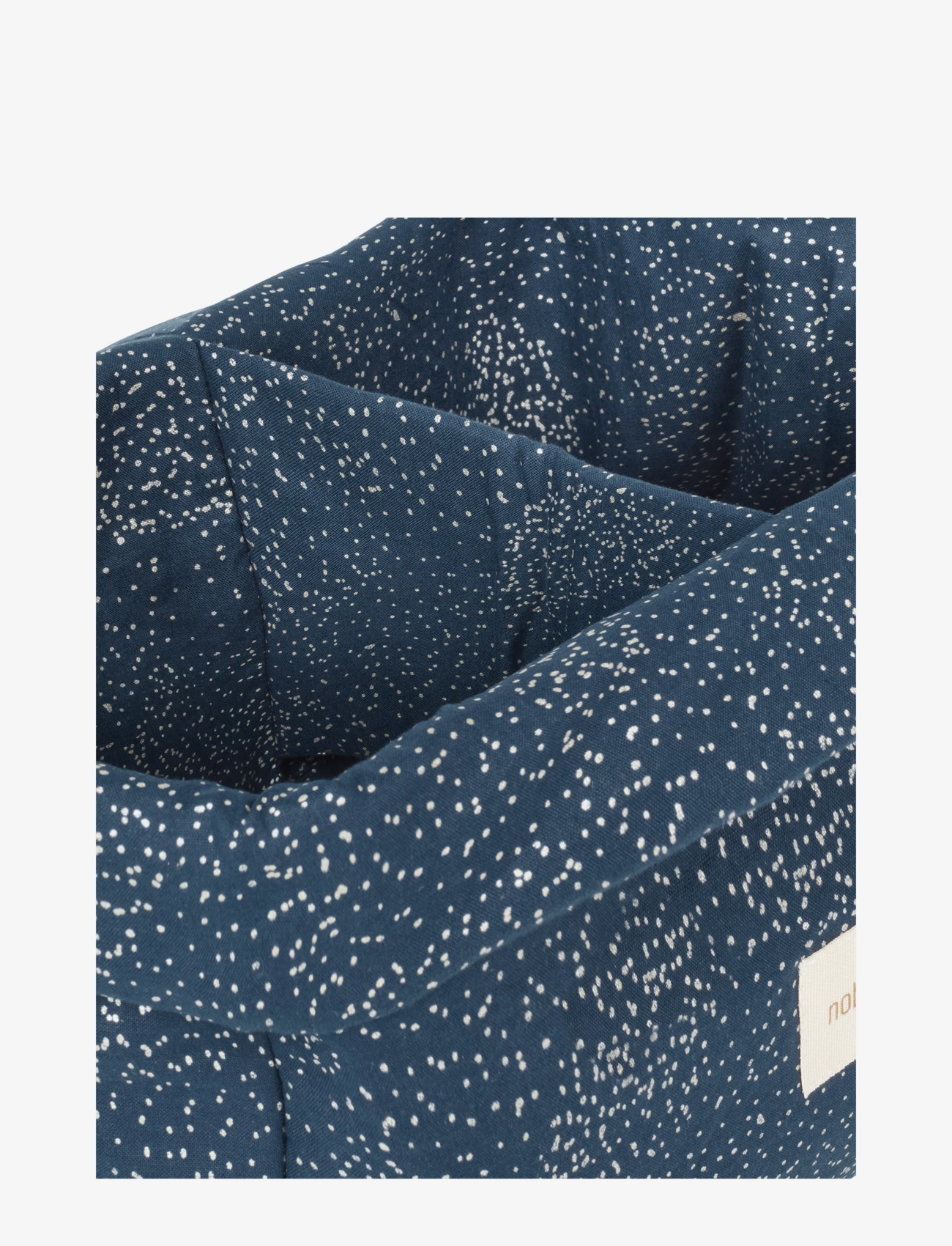 NOBODINOZ - STORIES DOUBLE STORAGE BASKET 30X20X15 - opbergmanden - gold bubble night blue - 1