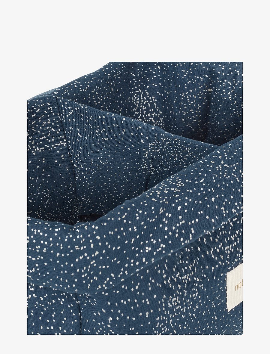 NOBODINOZ - STORIES DOUBLE STORAGE BASKET 30X20X15 - uzglabāšanas grozi - gold bubble night blue - 1