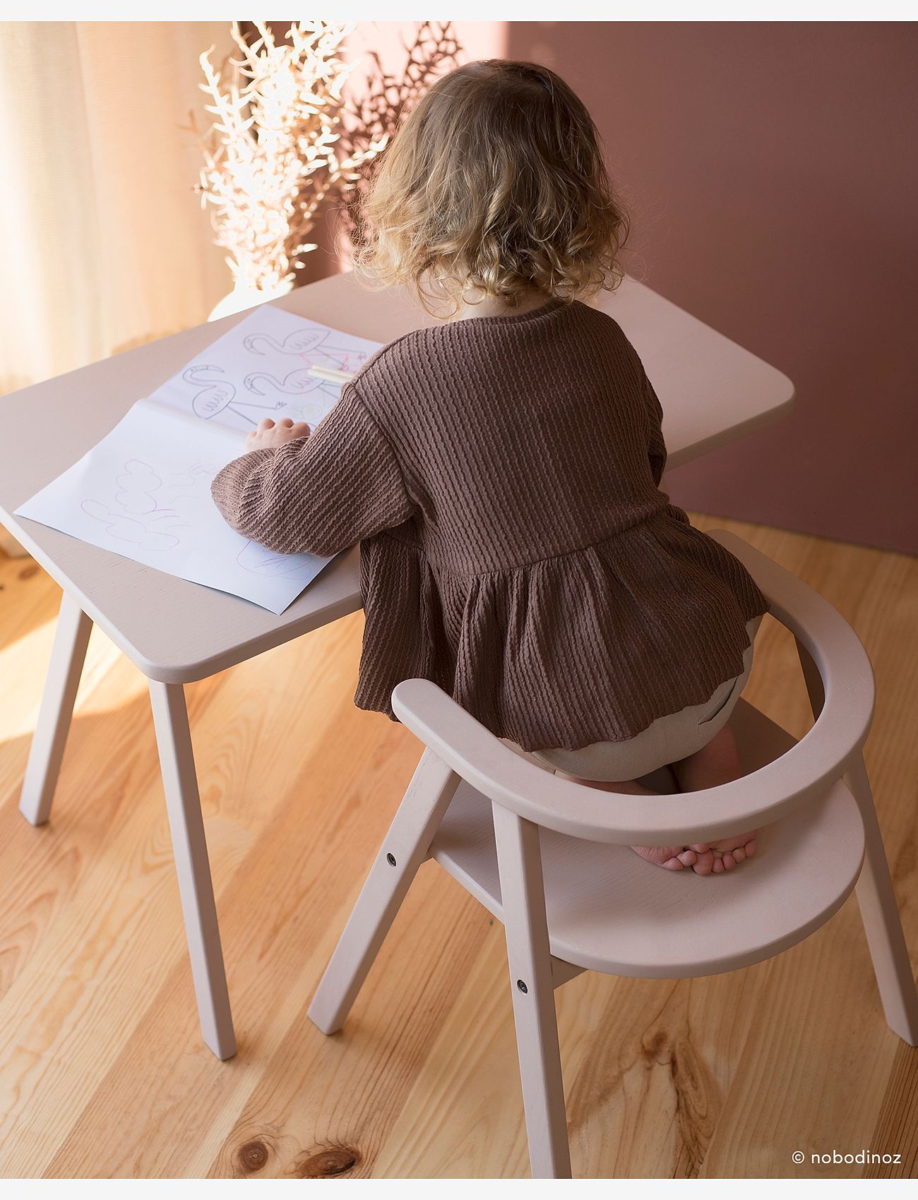 NOBODINOZ - kid's chair Growing Green - stolar & pallar - blush - 2
