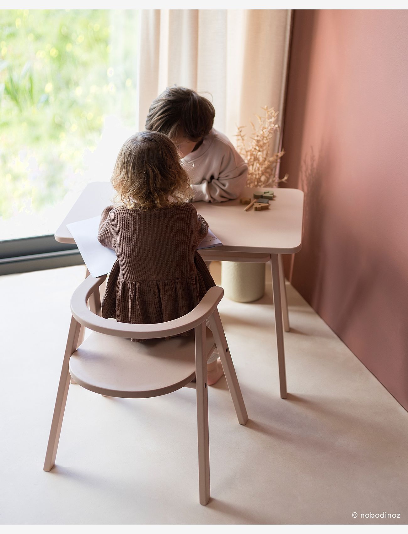 NOBODINOZ - kid's chair Growing Green - stolar & pallar - blush - 3