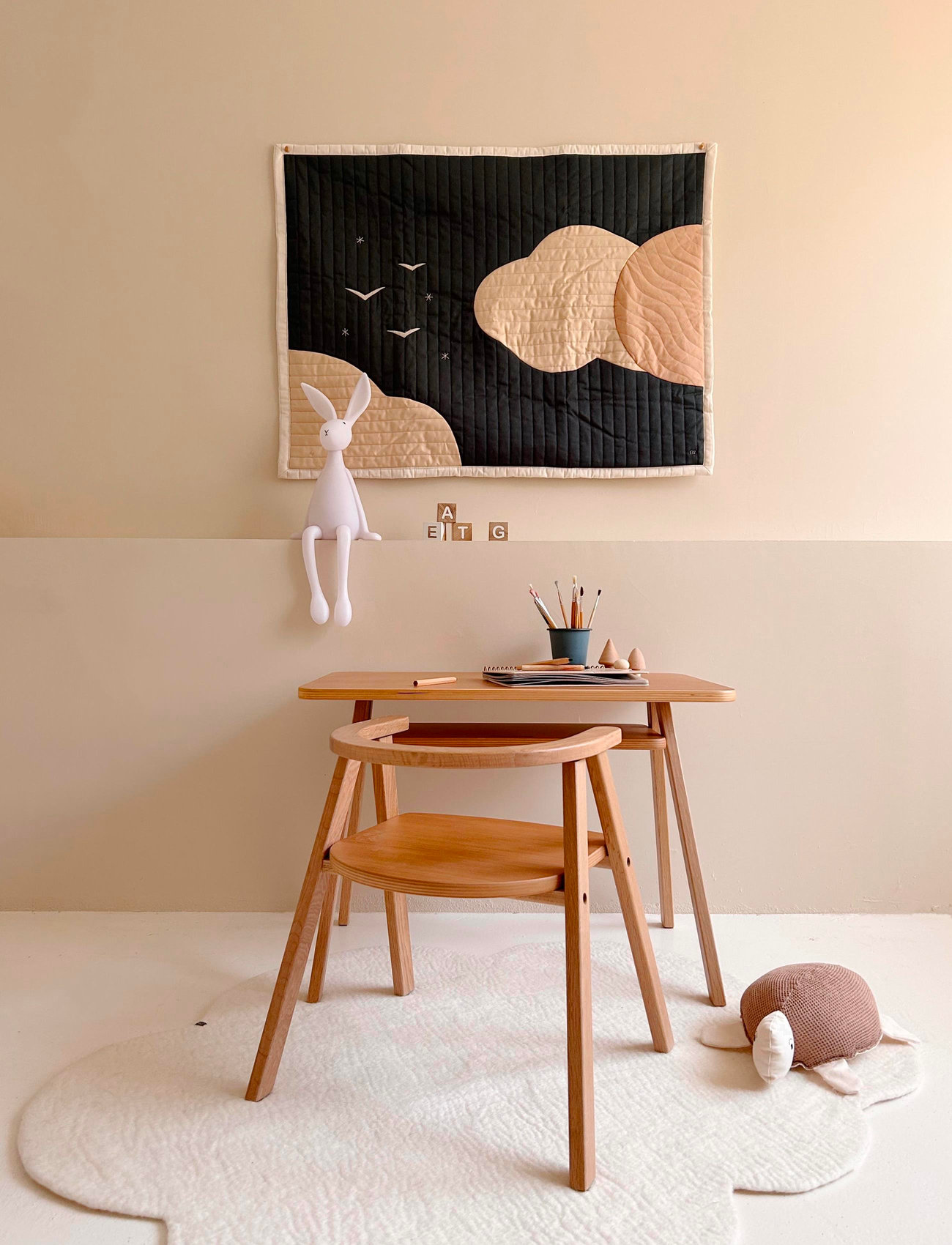 NOBODINOZ - GROWING GREEN KID CHAIR NATURAL OAK - chairs & stools - oak wood - 1