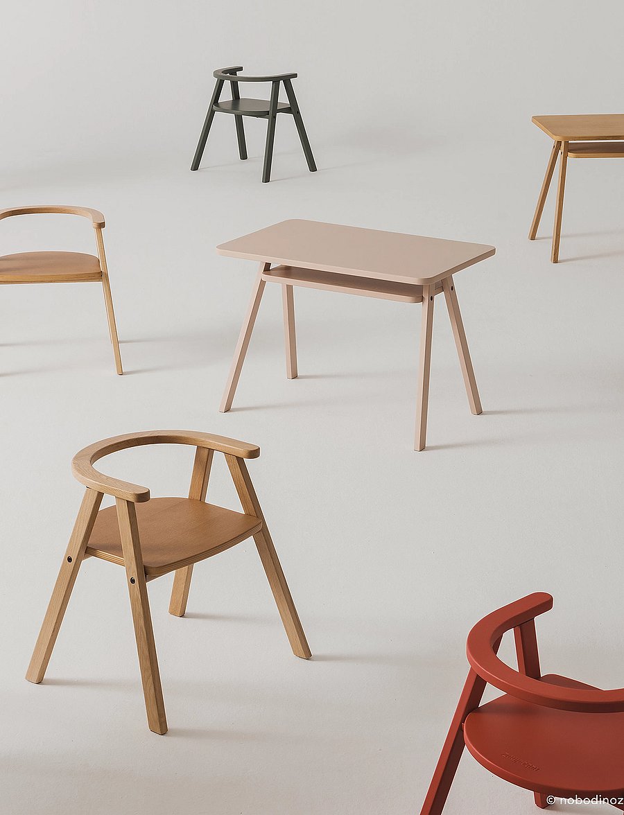 NOBODINOZ - GROWING GREEN KID CHAIR NATURAL OAK - stolar & pallar - oak wood - 0