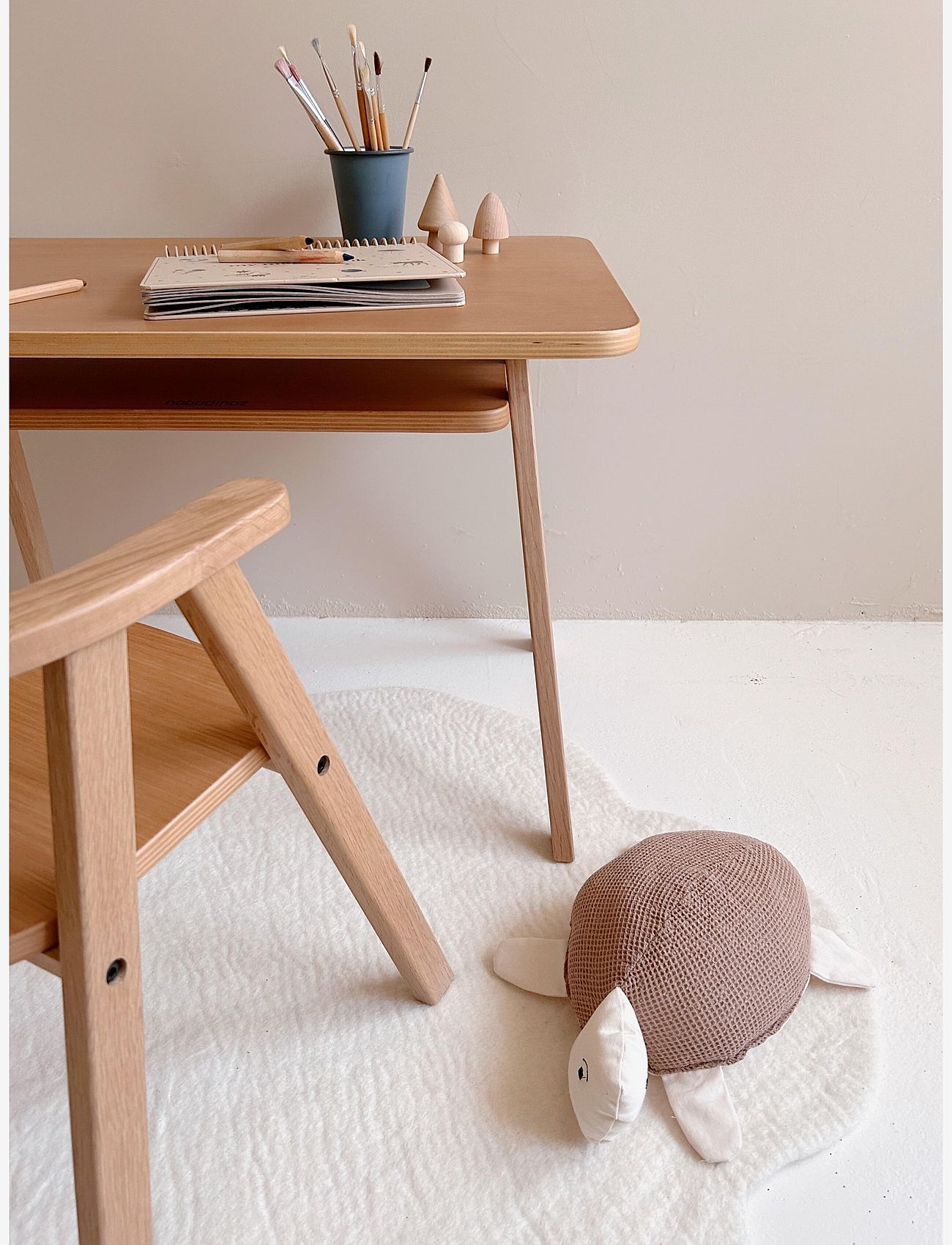 NOBODINOZ - GROWING GREEN KID CHAIR NATURAL OAK - chairs & stools - oak wood - 4