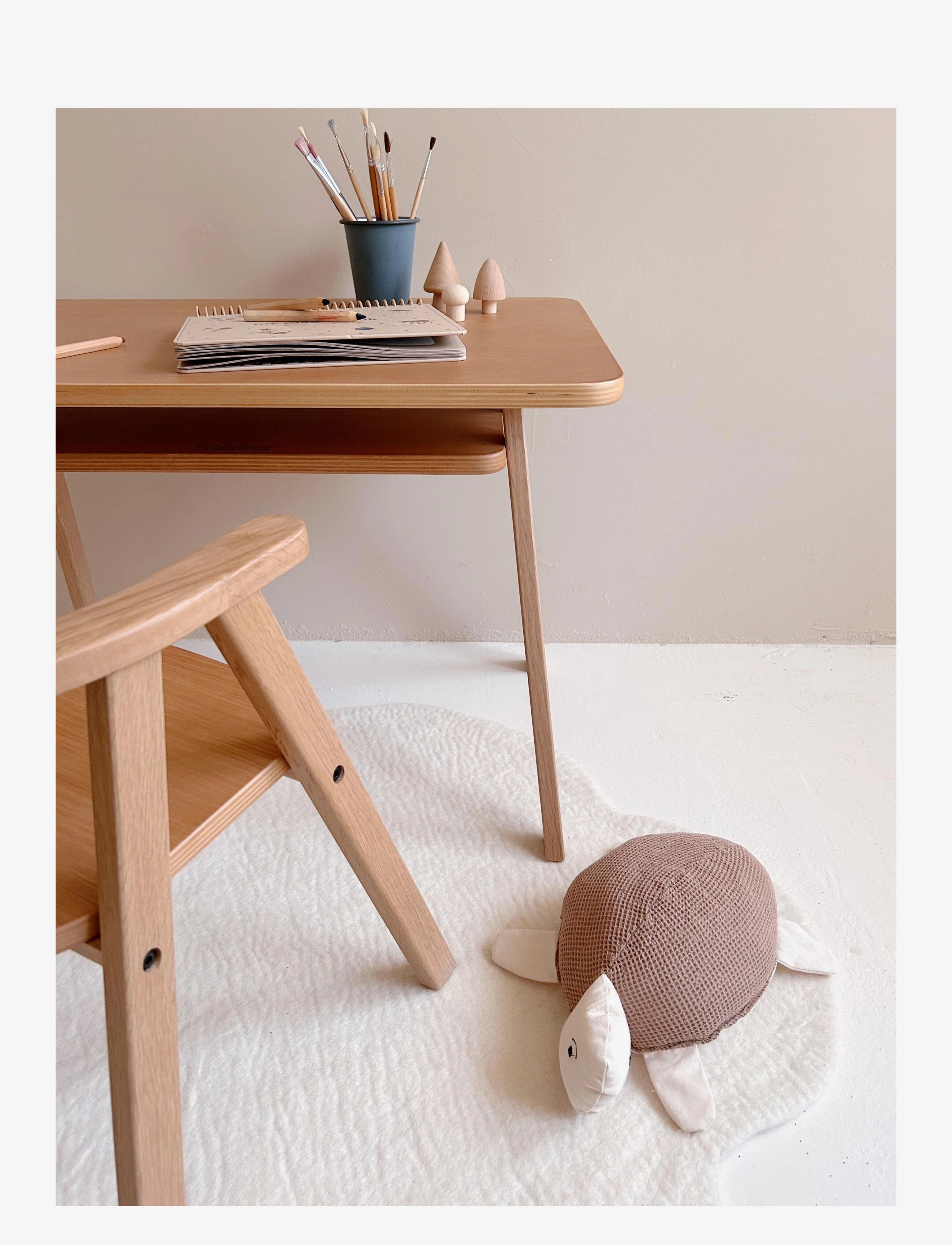 NOBODINOZ - GROWING GREEN KID CHAIR NATURAL OAK - oak wood - 4