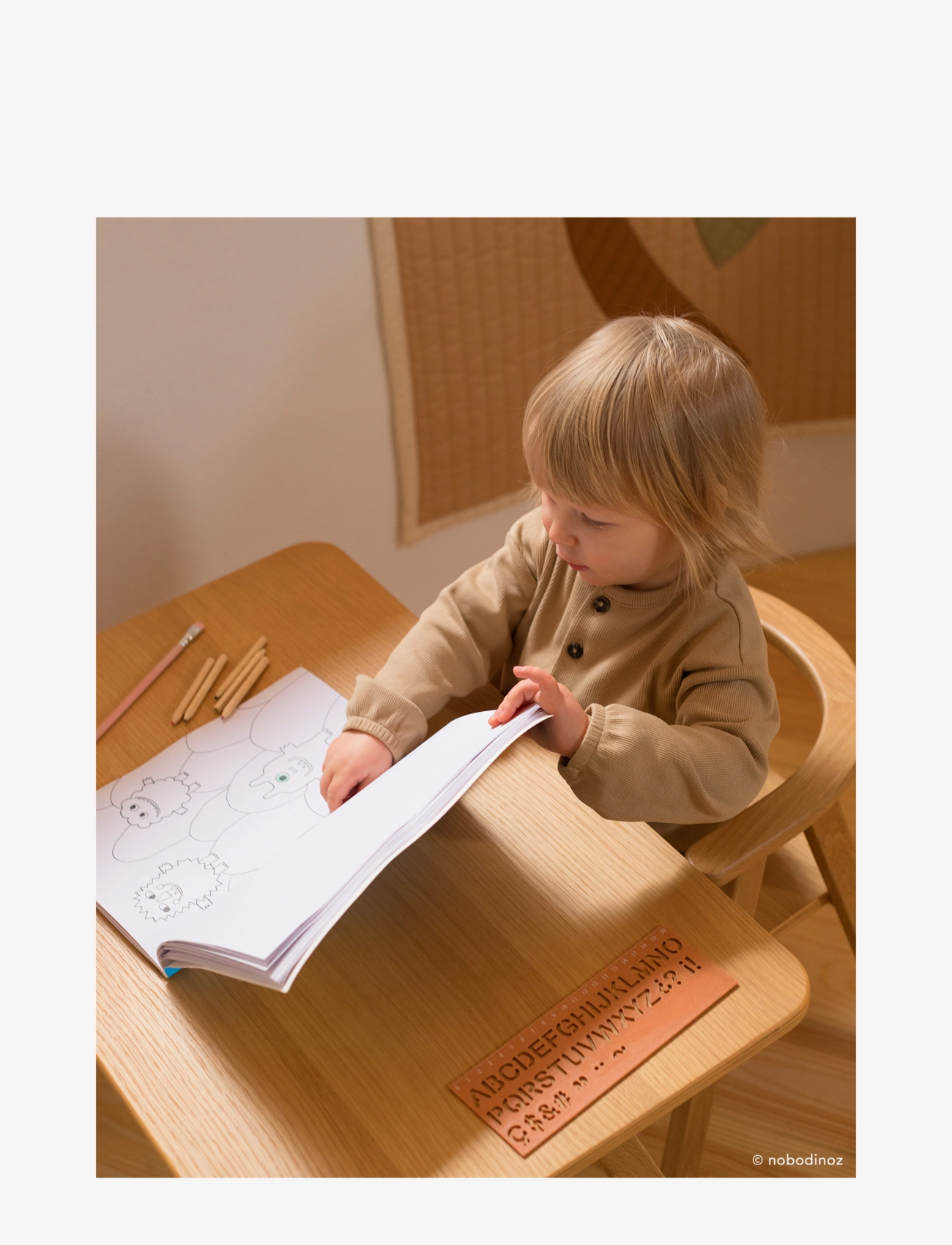 NOBODINOZ - GROWING GREEN KID TABLE NATURAL OAK - oak wood - 2