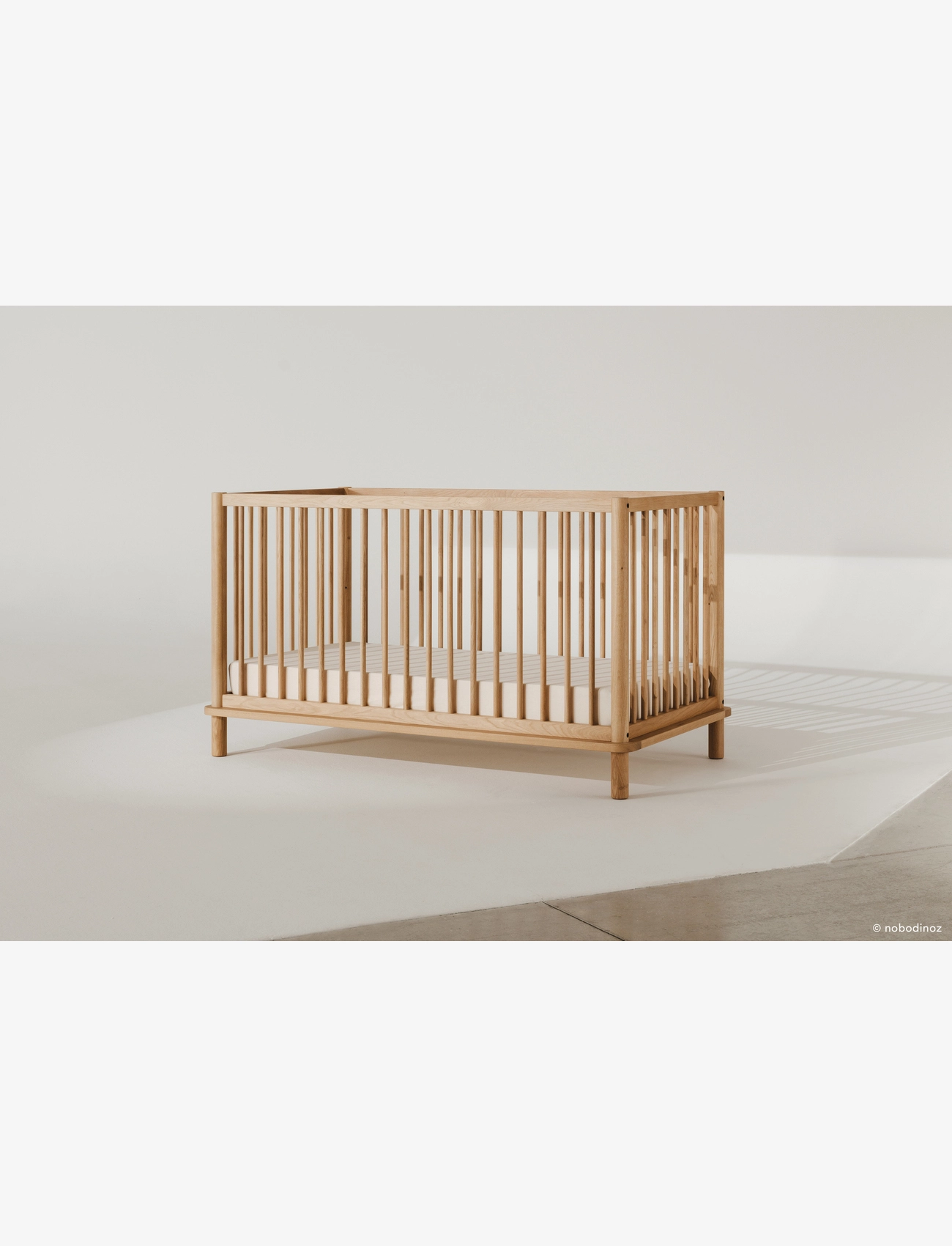 NOBODINOZ - KIT CRIB LATITUDE (BASE & EVOLUTIVE CRIB) 70X140 - vöggur - oak wood - 2