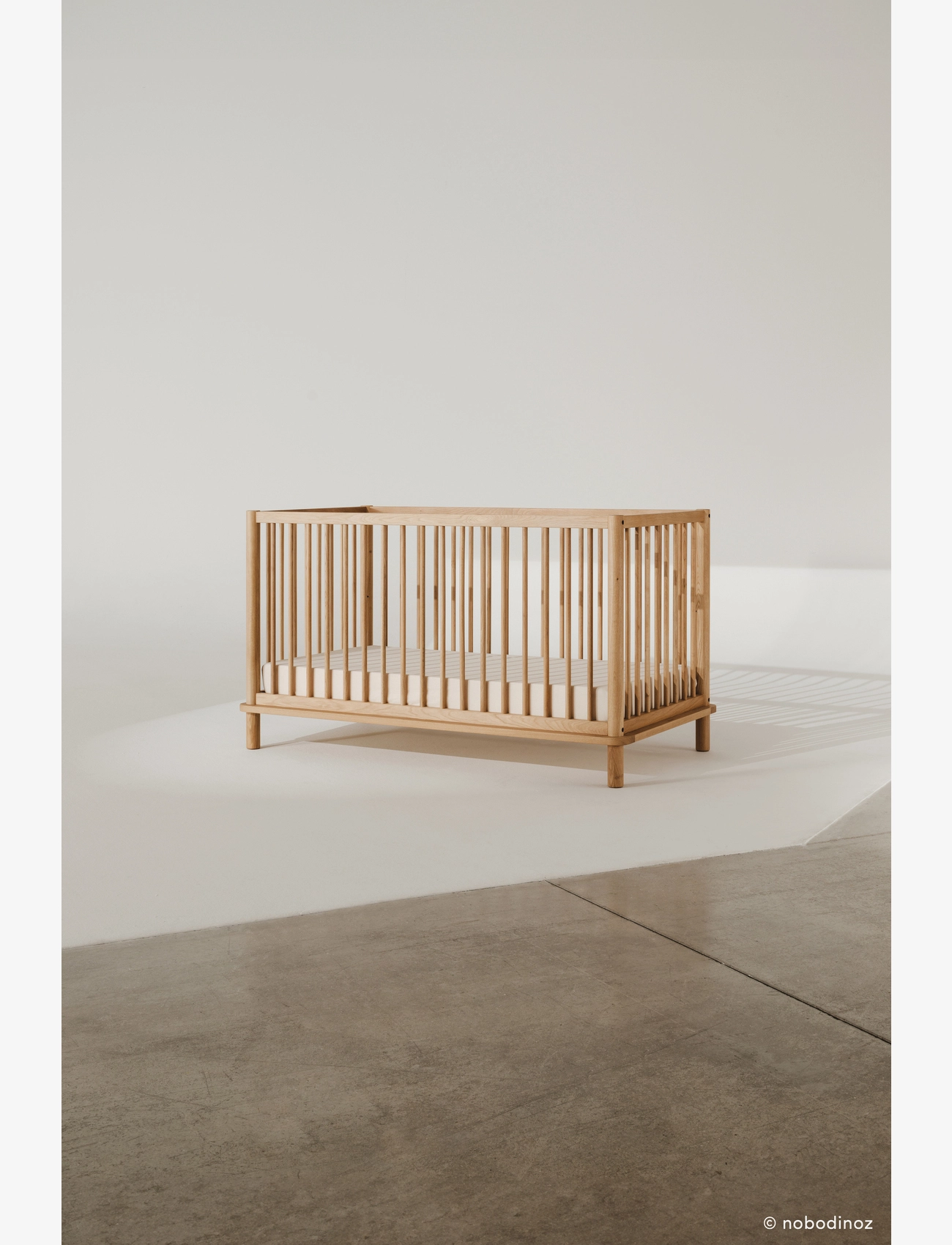 NOBODINOZ - KIT CRIB LATITUDE (BASE & EVOLUTIVE CRIB) 70X140 - vöggur - oak wood - 3