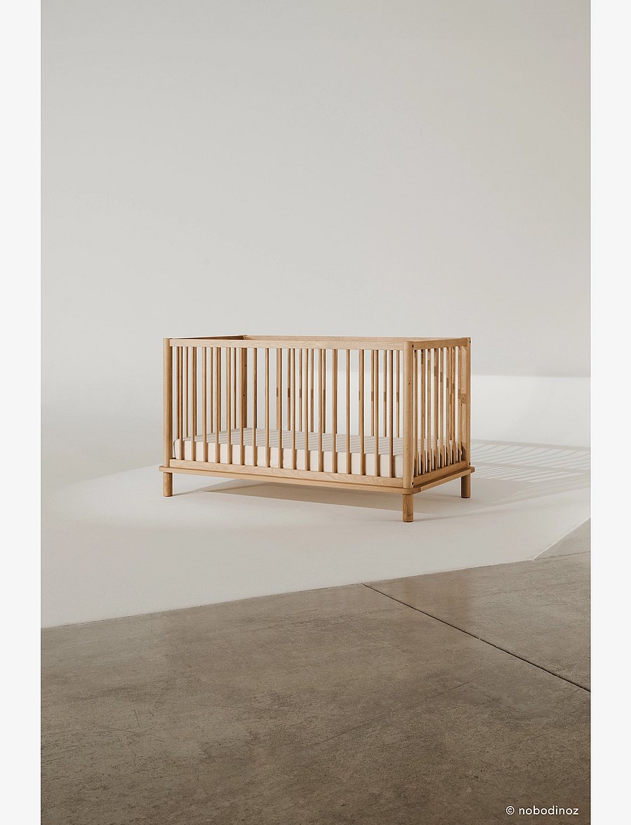 NOBODINOZ - KIT CRIB LATITUDE (BASE & EVOLUTIVE CRIB) 70X140 - spjälsängar - oak wood - 3
