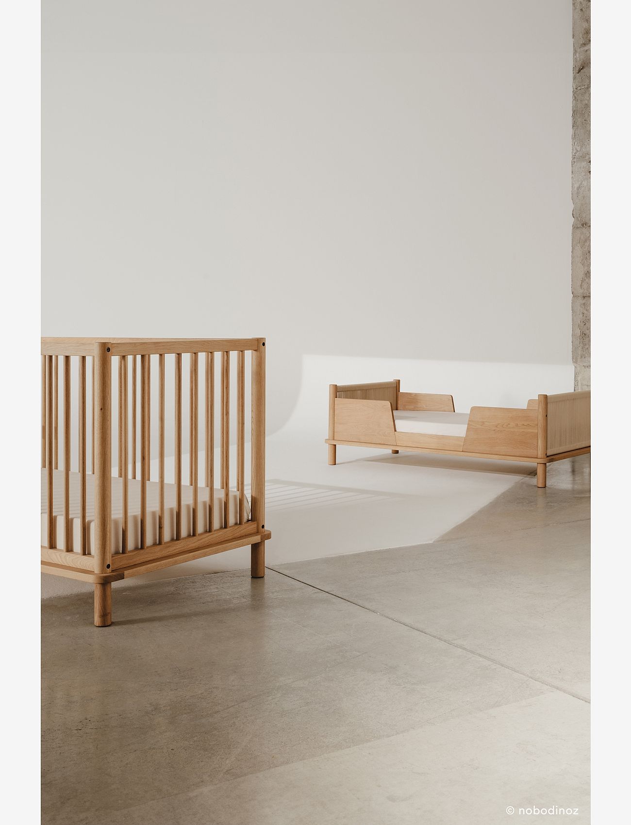 NOBODINOZ - KIT CRIB LATITUDE (BASE & EVOLUTIVE CRIB) 70X140 - tremmesenge - oak wood - 4
