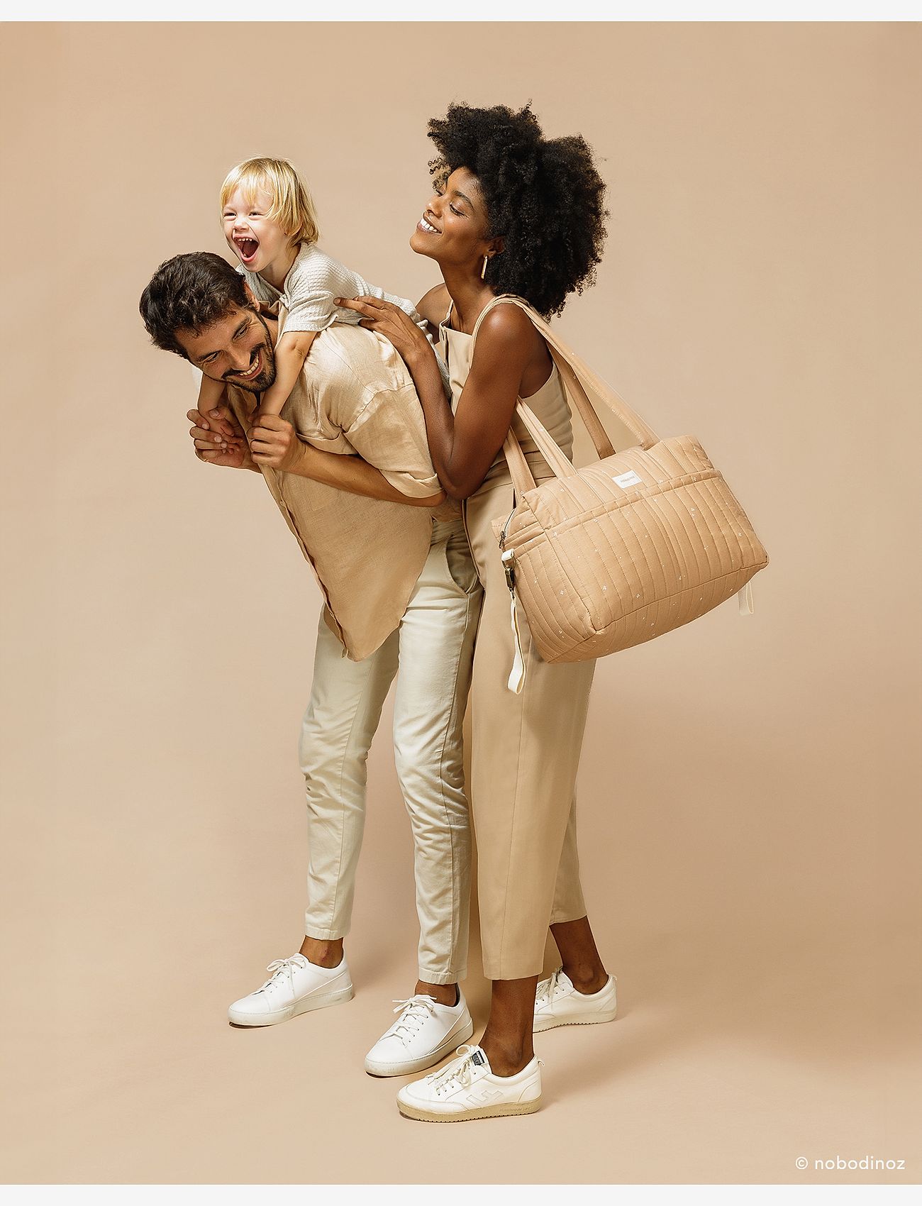 NOBODINOZ - STORIES STROLLER BAG 40X30X25 - wickeltaschen - blush little cherries - 1