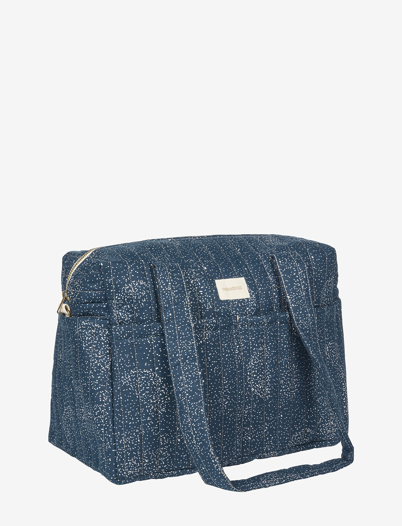NOBODINOZ - STORIES STROLLER BAG 40X30X25 - changing bags - gold bubble night blue - 0