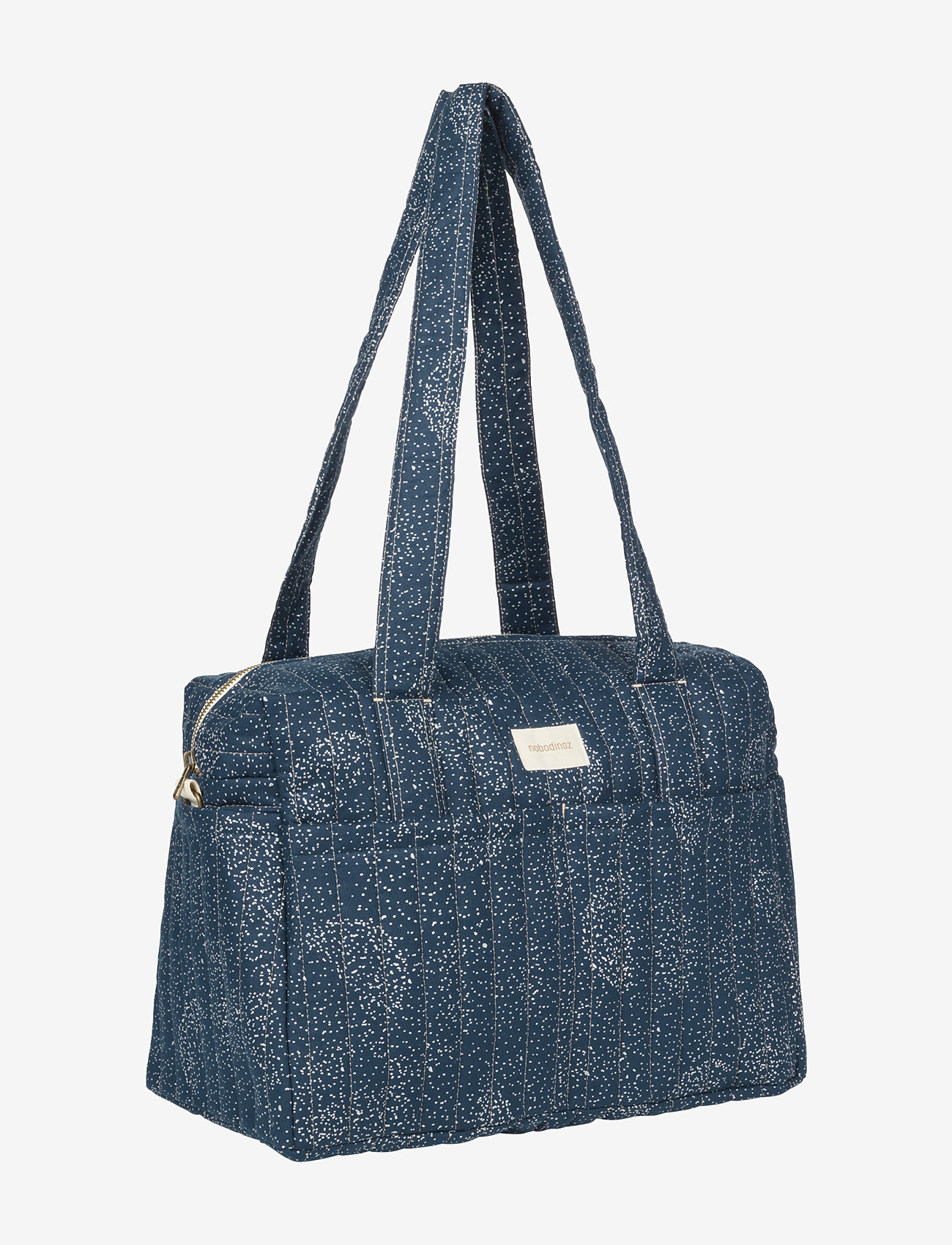 NOBODINOZ - STORIES STROLLER BAG 40X30X25 - changing bags - gold bubble night blue - 1