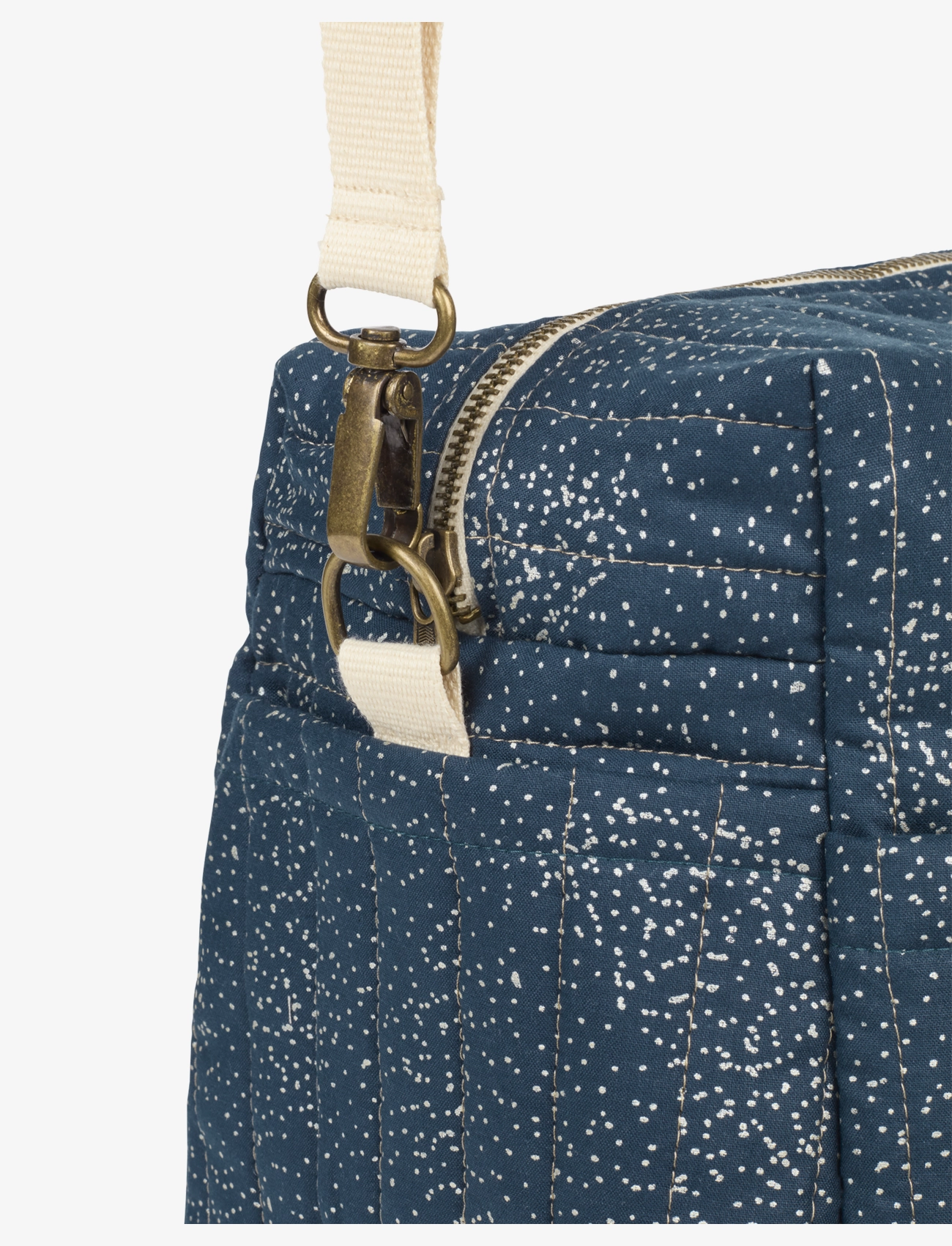 NOBODINOZ - STORIES STROLLER BAG 40X30X25 - mähkmekotid - gold bubble night blue - 4