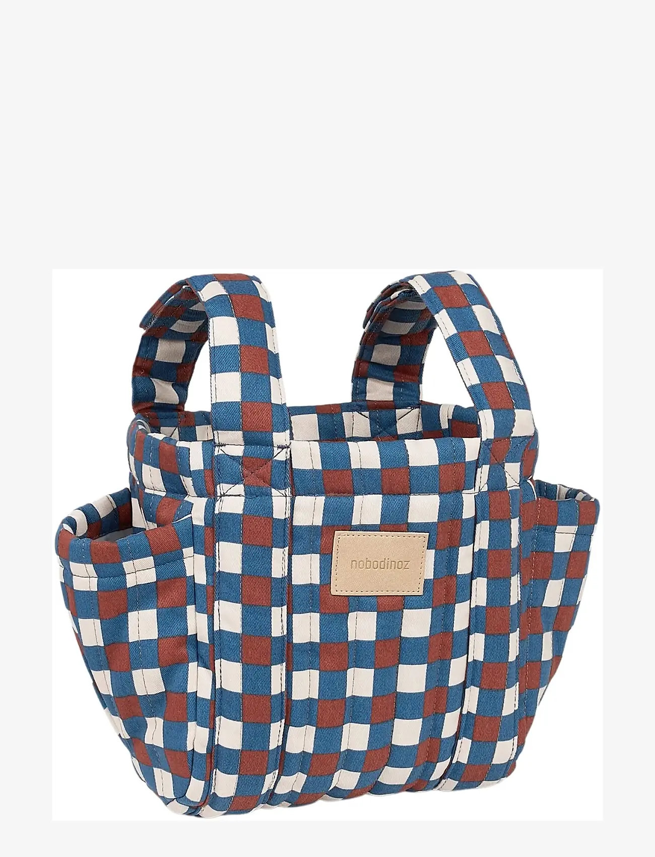 NOBODINOZ - HYDE PARK STROLLER ORGANIZER 42x22x12 - barnvagnstillbehör - blue red mosaic - 1