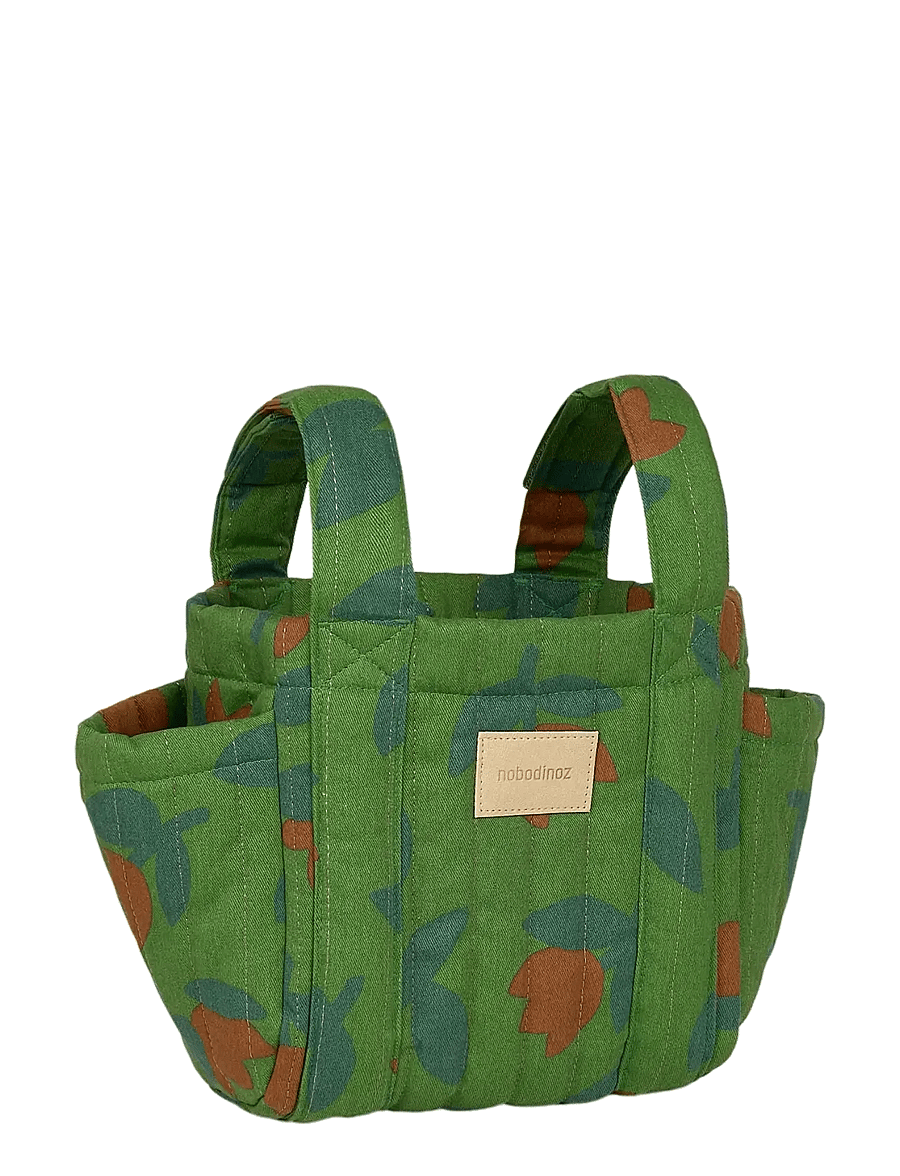 NOBODINOZ - Stroller organizer Hyde Park - barnvagnstillbehör - green tulips - 0