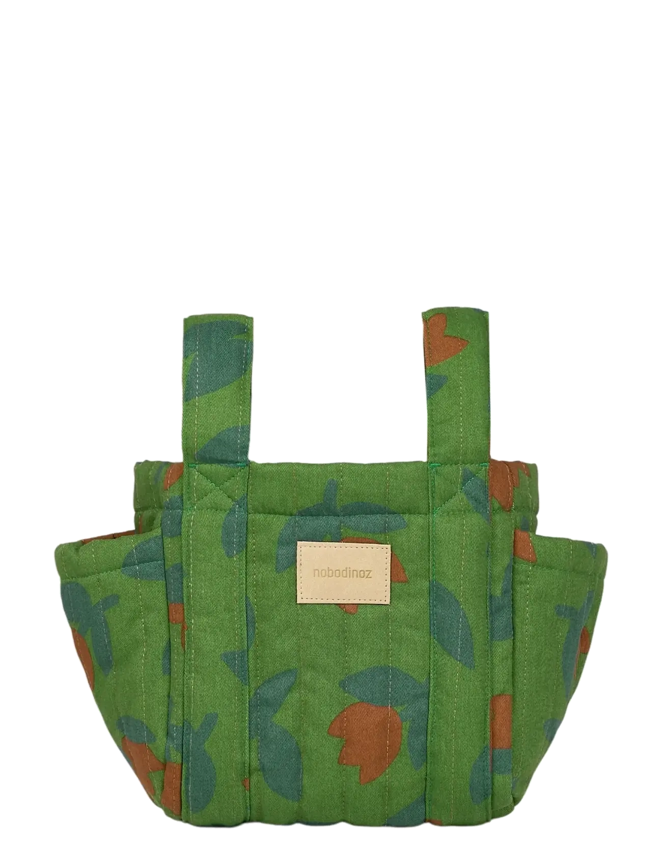 NOBODINOZ - Stroller organizer Hyde Park - barnvagnstillbehör - green tulips - 1