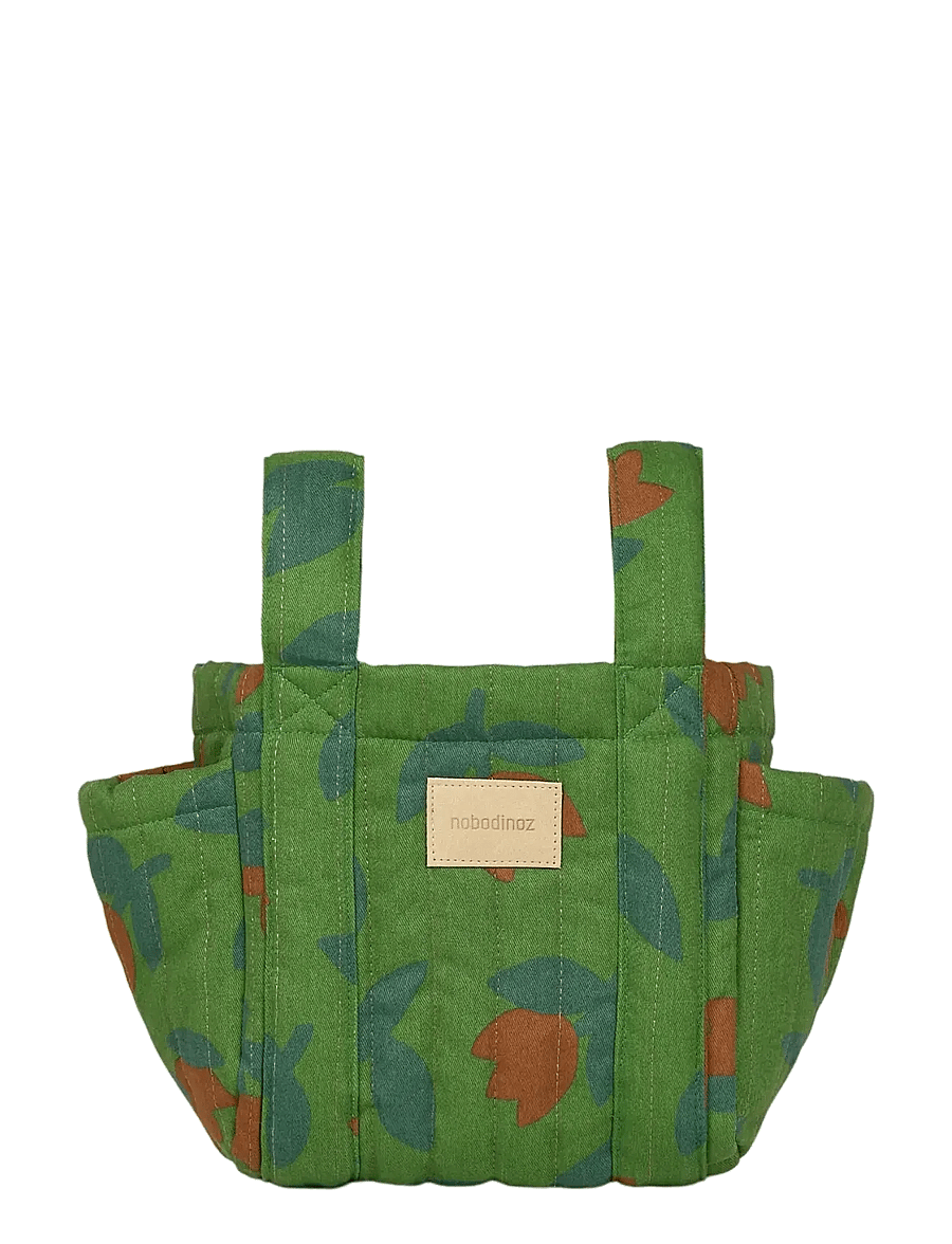 NOBODINOZ - Stroller organizer Hyde Park - barnvagnstillbehör - green tulips - 1