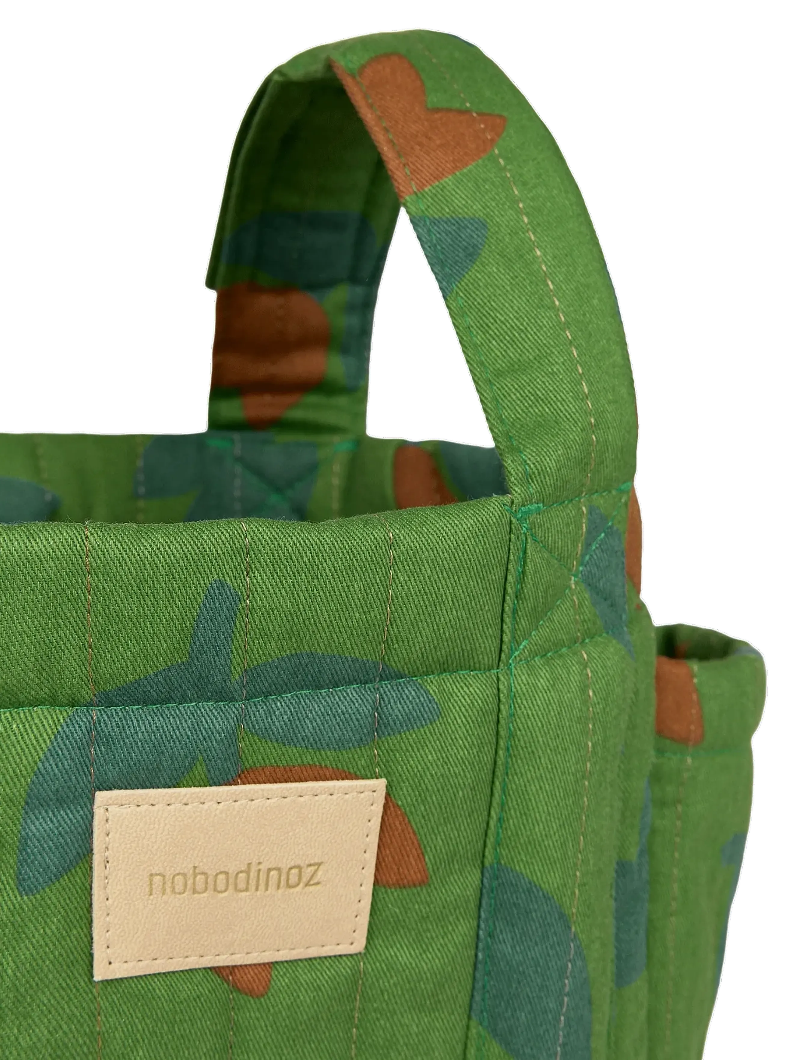 NOBODINOZ - Stroller organizer Hyde Park - barnvagnstillbehör - green tulips - 2