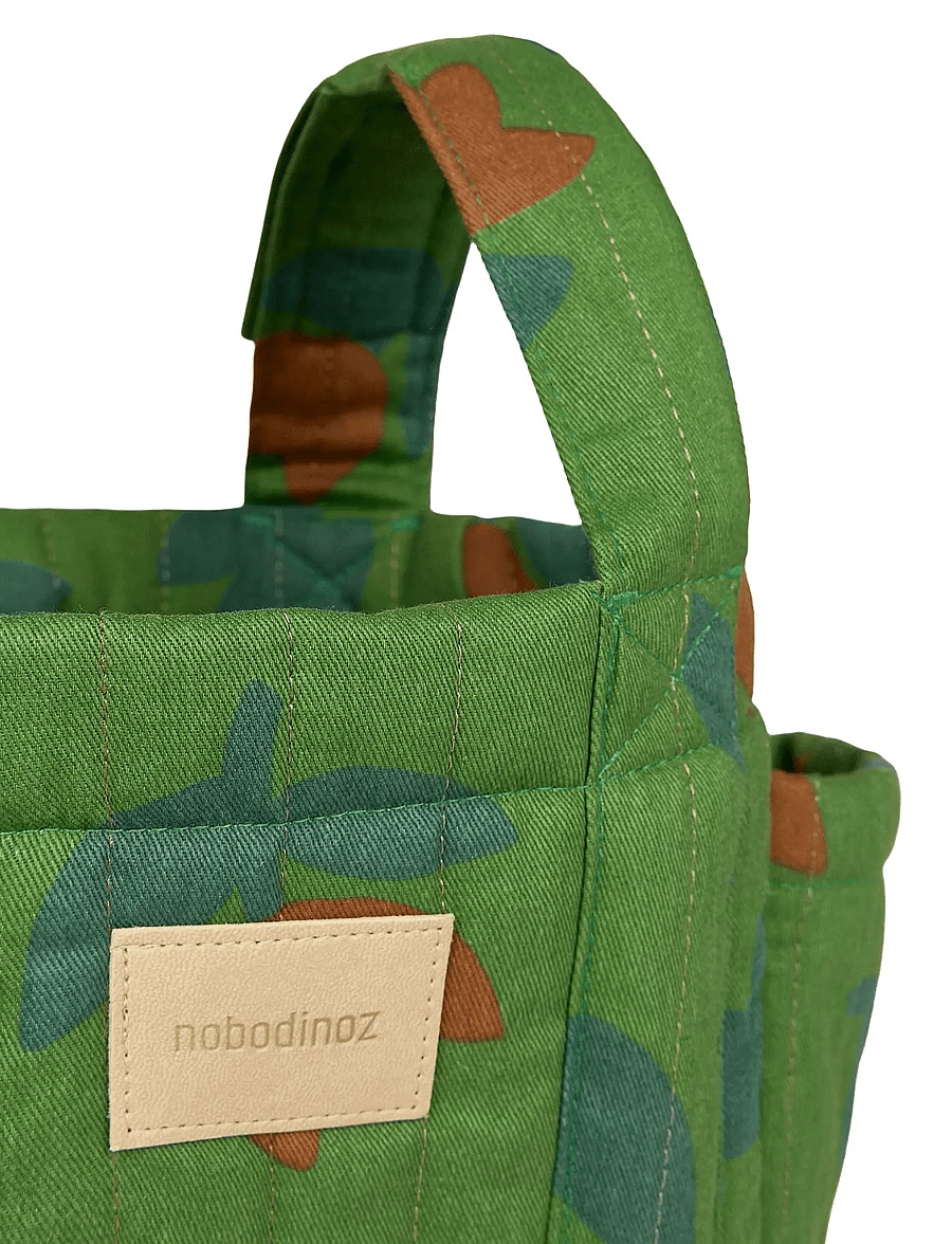 NOBODINOZ - Stroller organizer Hyde Park - barnvagnstillbehör - green tulips - 2
