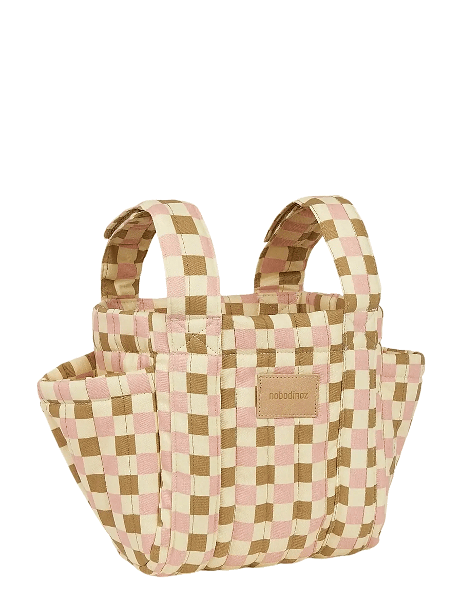 NOBODINOZ - Stroller organizer Hyde Park - yellow pink mosaic - 0