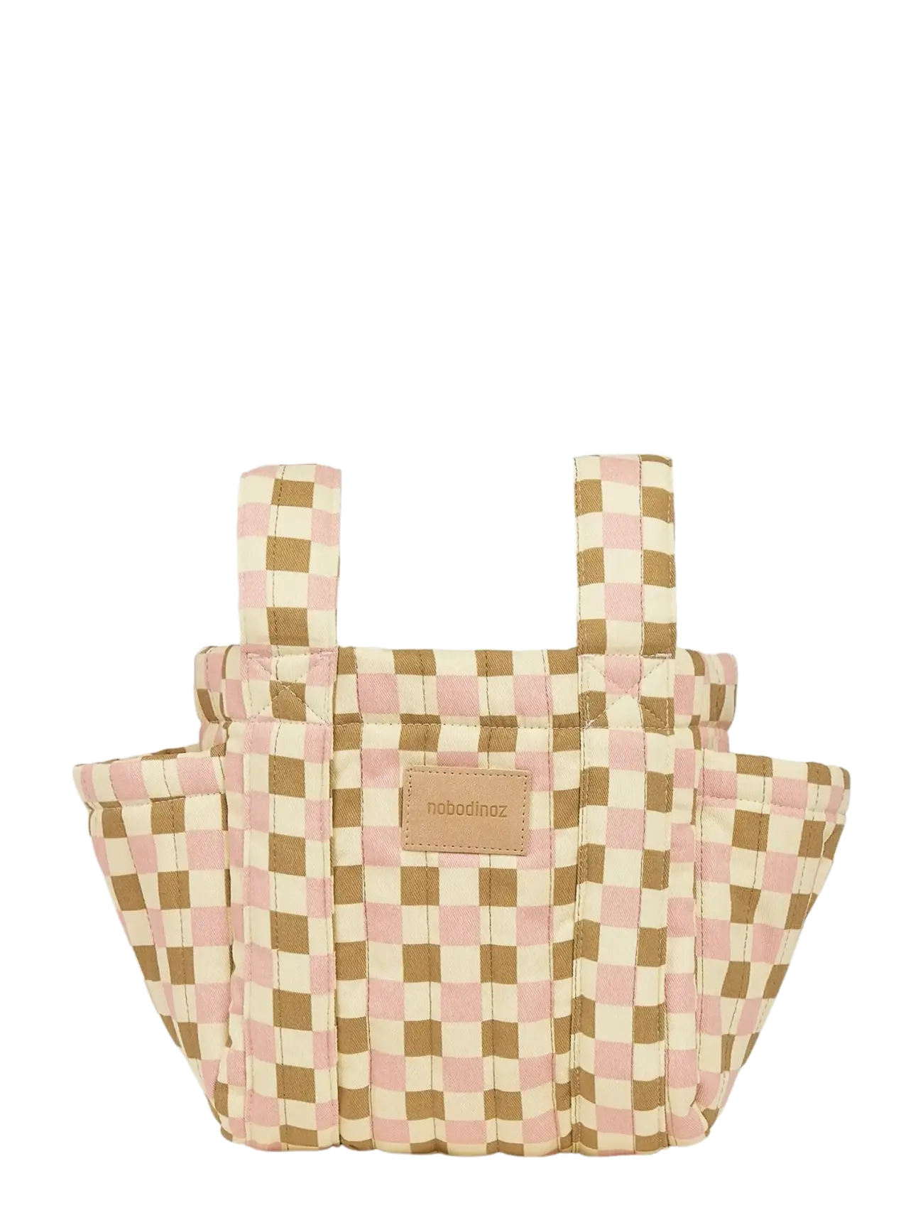 NOBODINOZ - Stroller organizer Hyde Park - yellow pink mosaic - 1