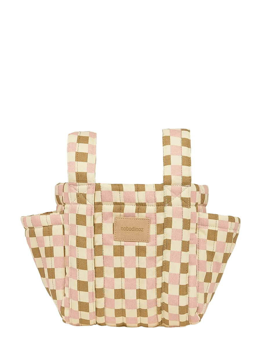 NOBODINOZ - Stroller organizer Hyde Park - yellow pink mosaic - 1