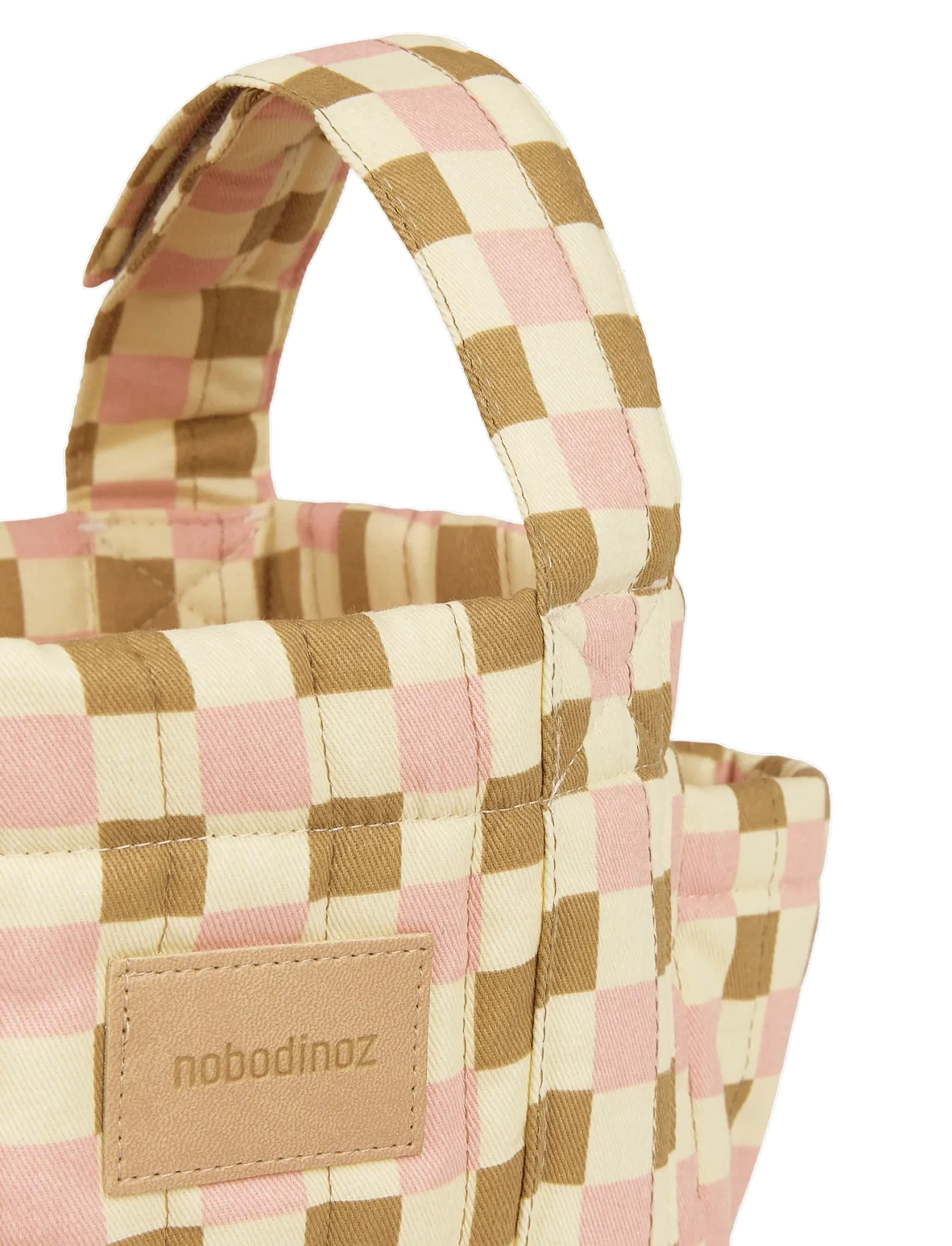 NOBODINOZ - Stroller organizer Hyde Park - yellow pink mosaic - 2