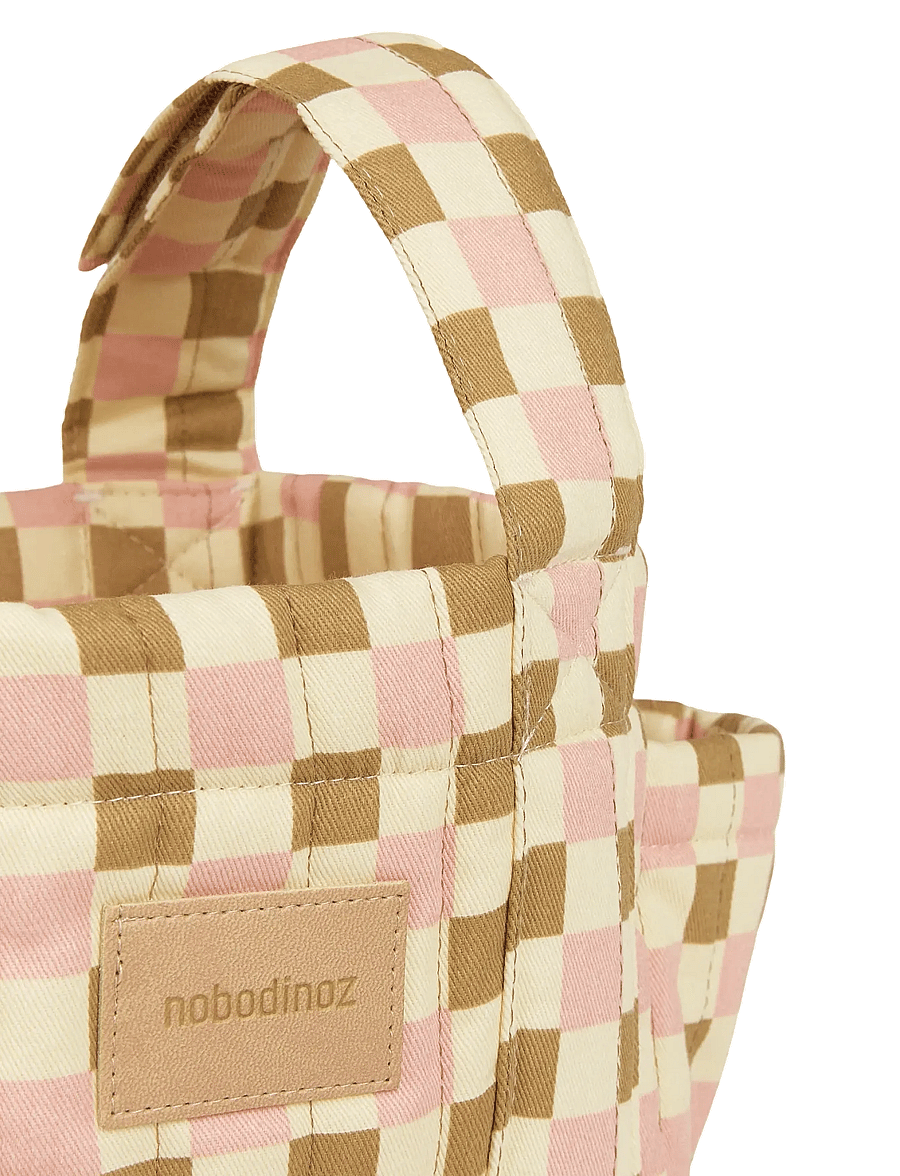 NOBODINOZ - Stroller organizer Hyde Park - yellow pink mosaic - 2