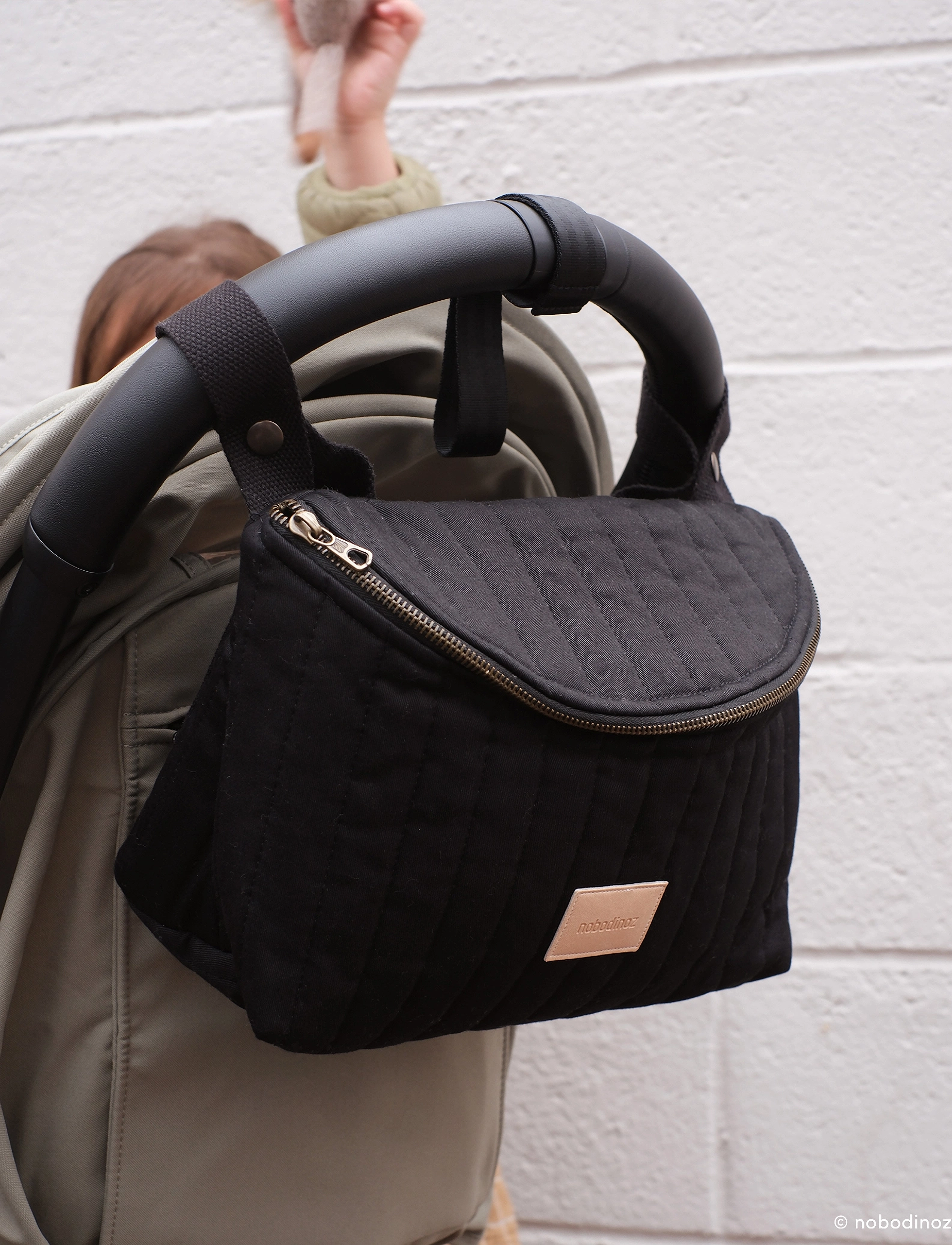 NOBODINOZ Hyde Park Waterproof 2 In 1 Stroller Organizer 32X20X14, Børn, Barnevogns Organizer, Sort, Str: ONE SIZE
