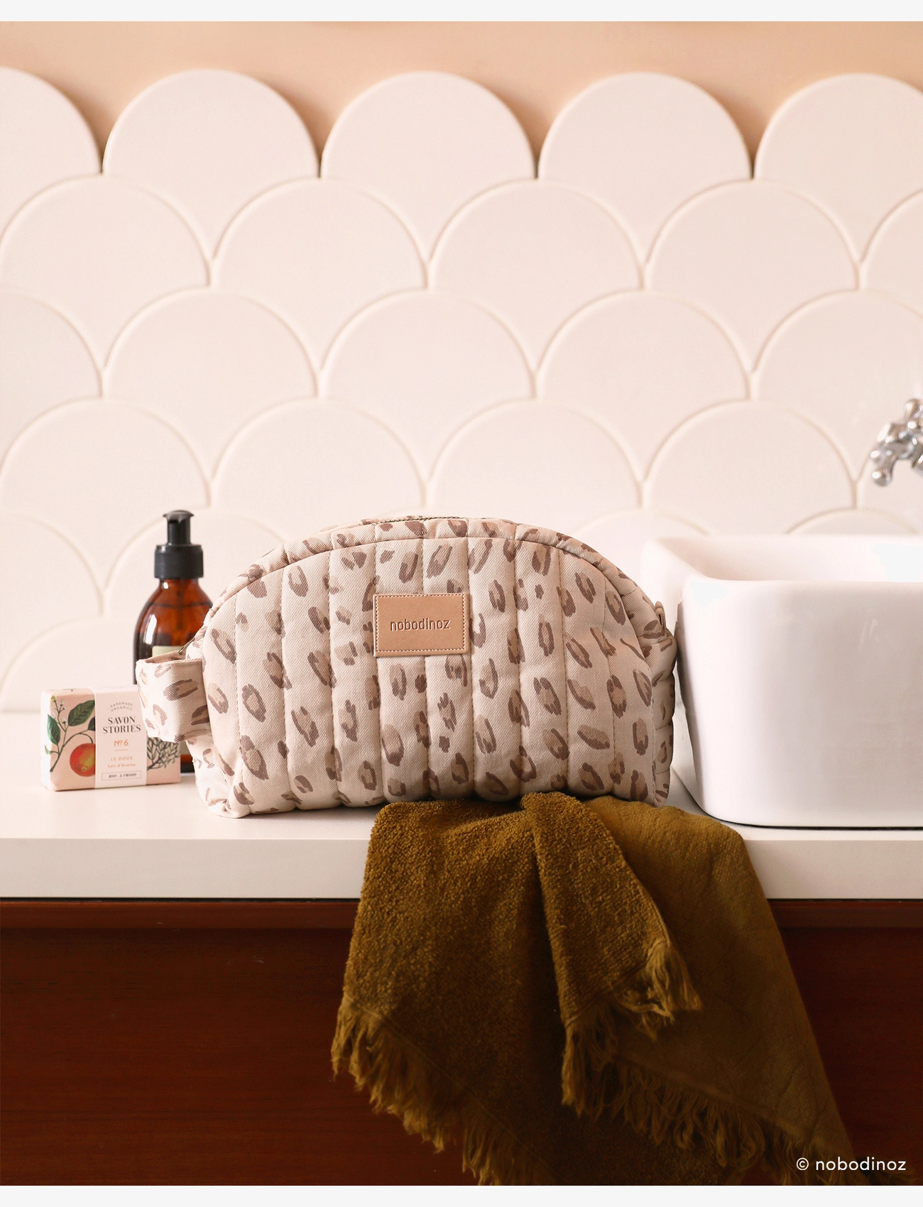 NOBODINOZ - Waterproof vanity case Hyde Park - toilettasker - leonie latte - 3