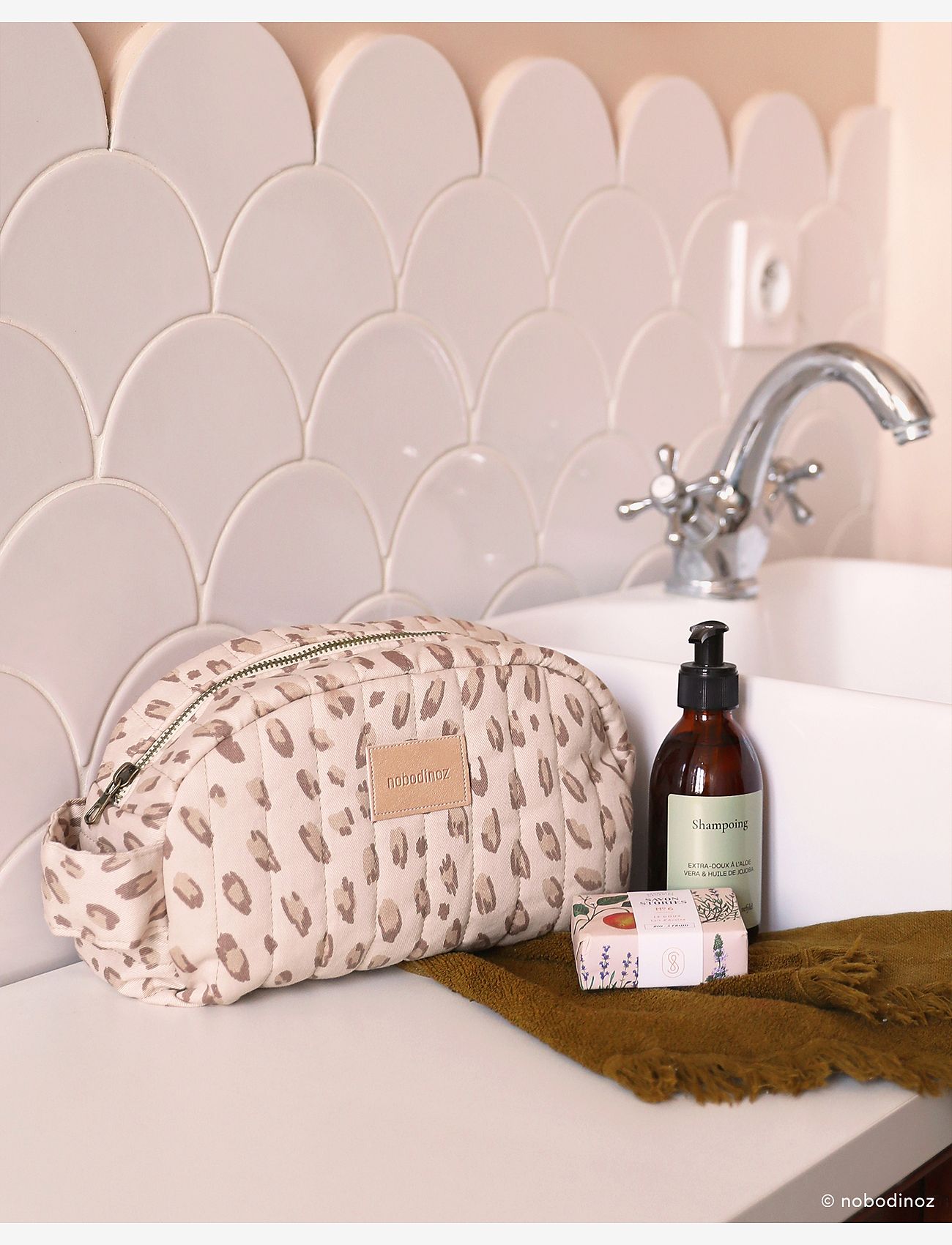 NOBODINOZ - Waterproof vanity case Hyde Park - necessär - leonie latte - 4
