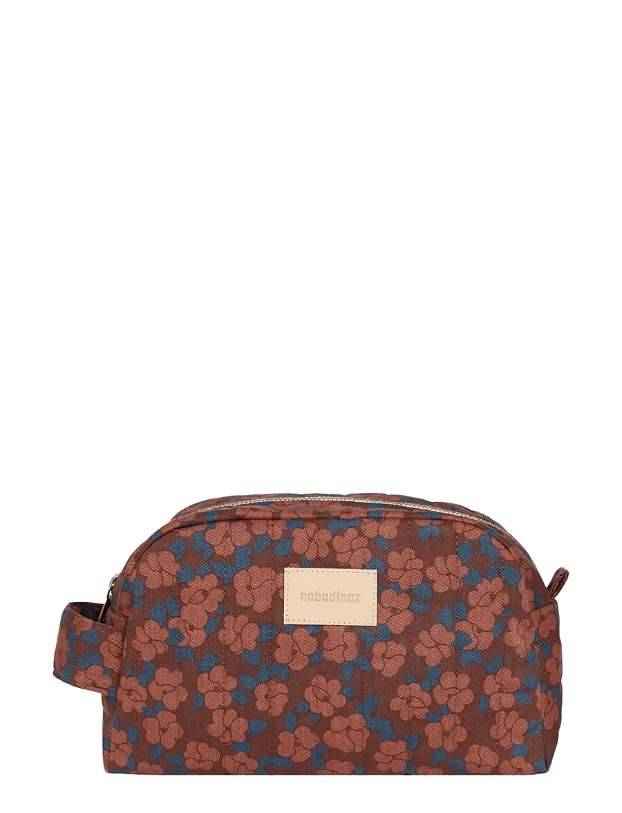 NOBODINOZ - Waterproof vanity case Hyde Park - baigner - maroon poppies - 1