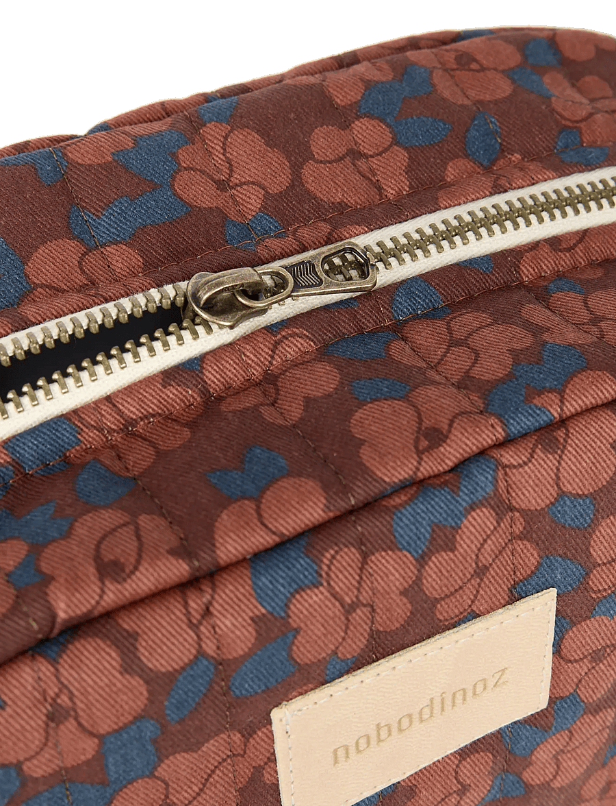 NOBODINOZ - Waterproof vanity case Hyde Park - baigner - maroon poppies - 2