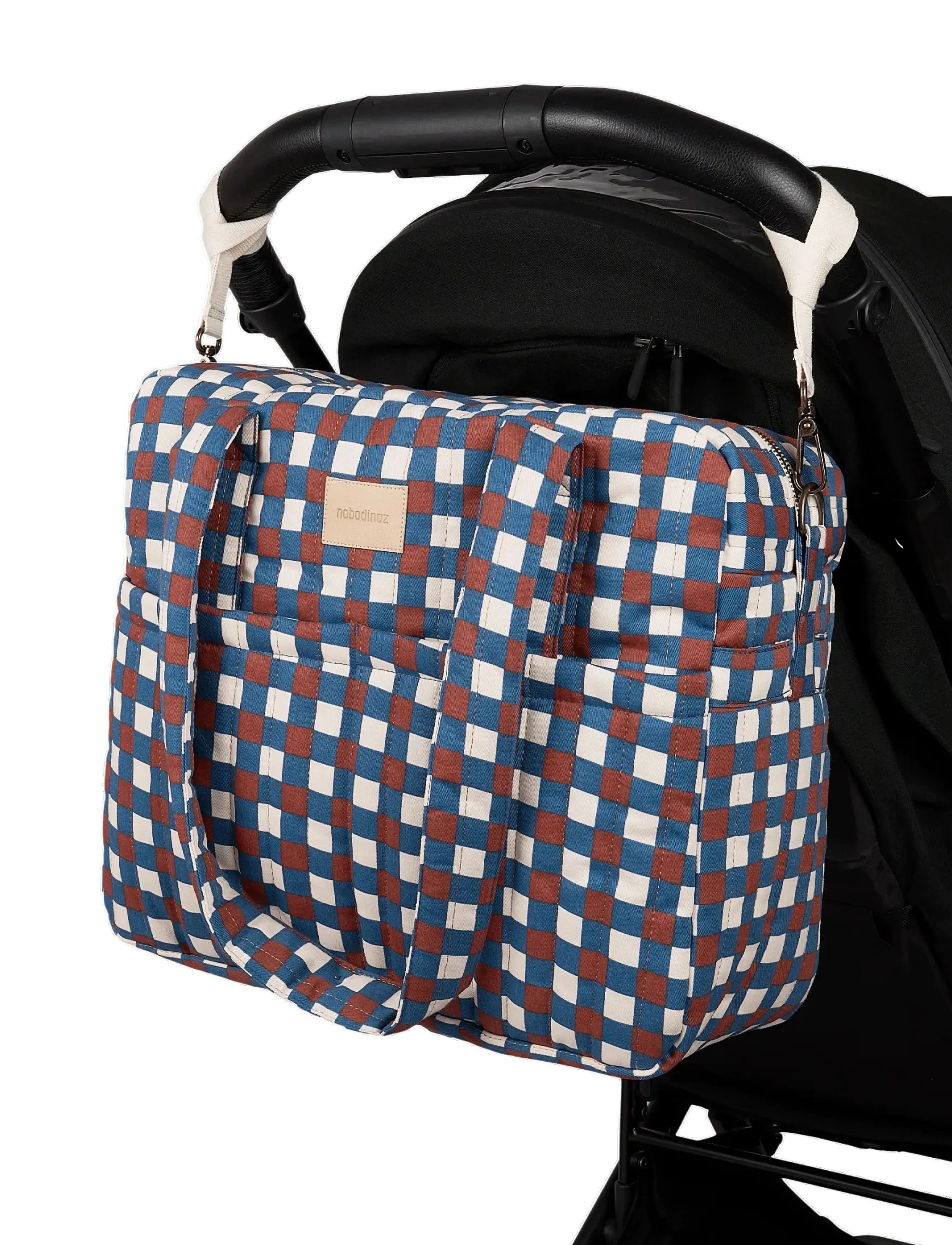 NOBODINOZ - Waterproof stroller bag Hyde Park - kinderwagen-accessoires - blue red mosaic - 3