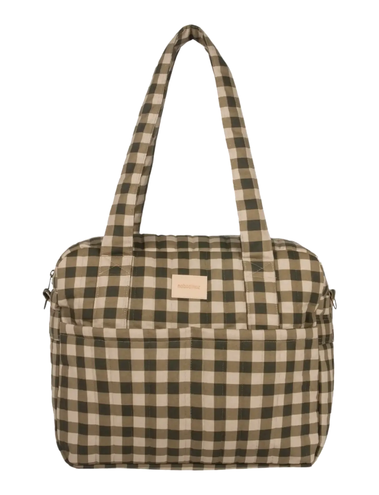 NOBODINOZ - Waterproof stroller bag Hyde Park - green checks - 3
