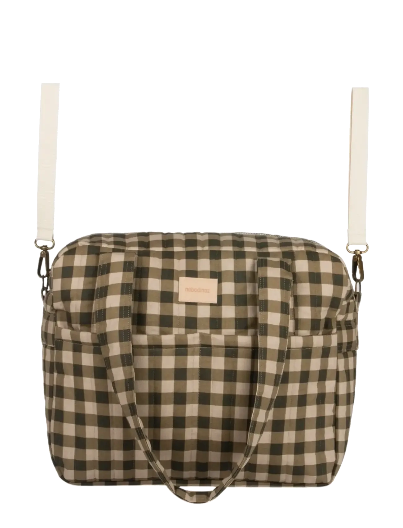 NOBODINOZ - Waterproof stroller bag Hyde Park - green checks - 4