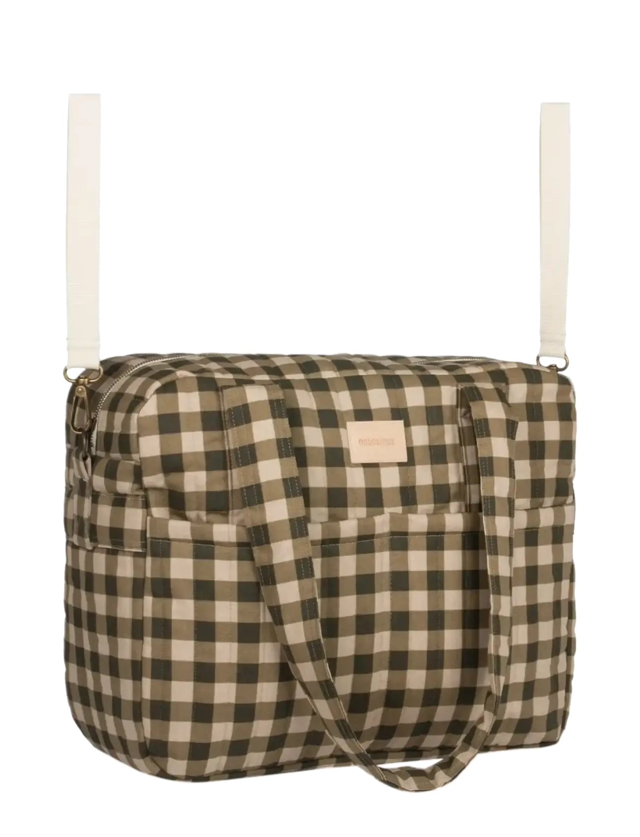 NOBODINOZ - Waterproof stroller bag Hyde Park - green checks - 5