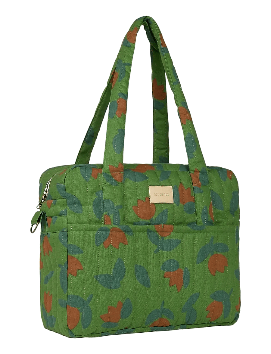NOBODINOZ - Waterproof stroller bag Hyde Park - barnevognstilbehør - green tulips - 3