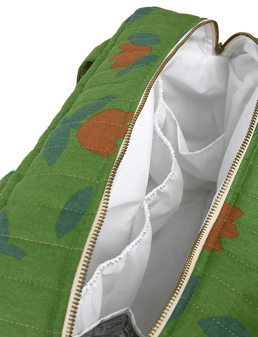 NOBODINOZ - Waterproof stroller bag Hyde Park - barnevognstilbehør - green tulips - 5