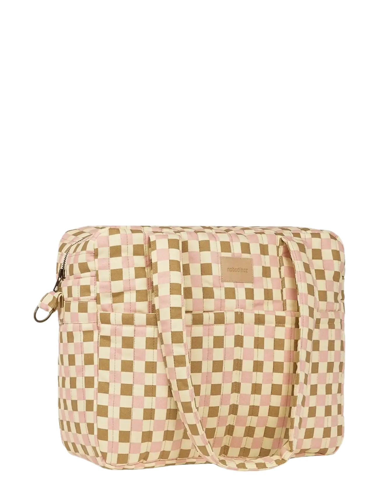 NOBODINOZ - Waterproof stroller bag Hyde Park - yellow pink mosaic - 1