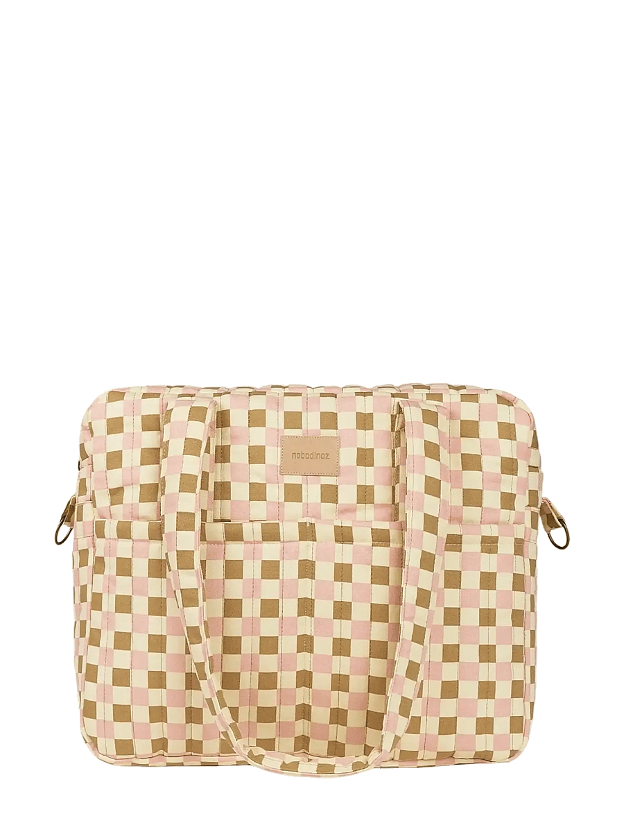 NOBODINOZ - Waterproof stroller bag Hyde Park - yellow pink mosaic - 2