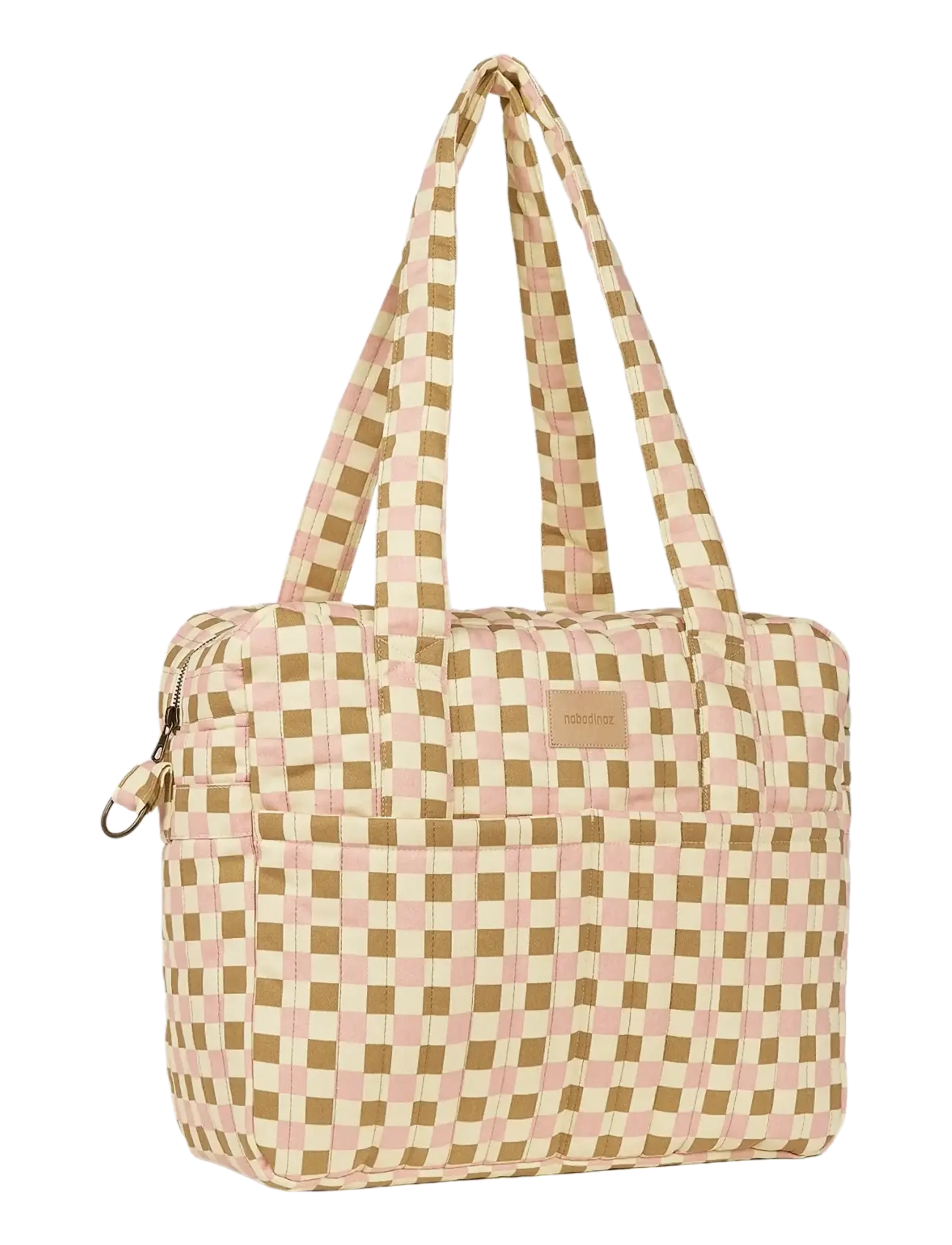 NOBODINOZ - Waterproof stroller bag Hyde Park - yellow pink mosaic - 3