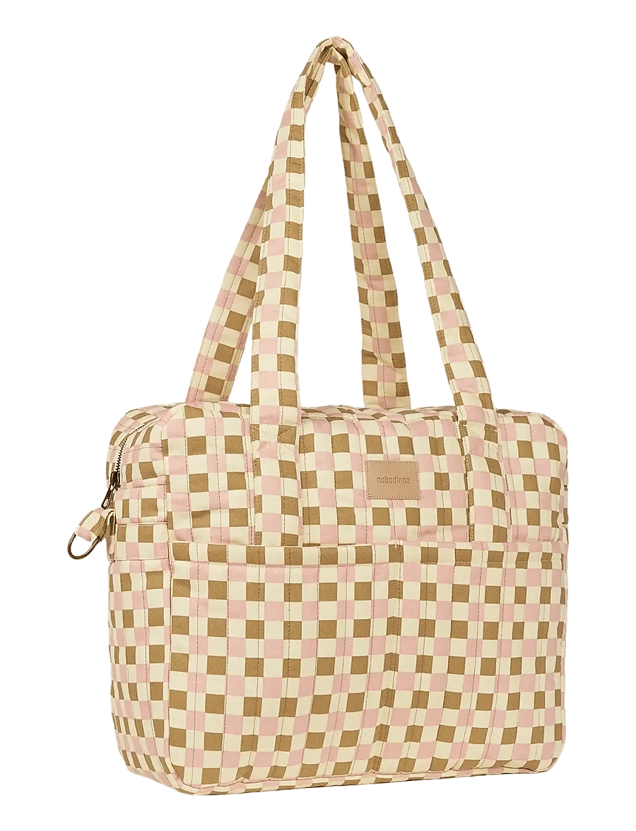 NOBODINOZ - Waterproof stroller bag Hyde Park - yellow pink mosaic - 3