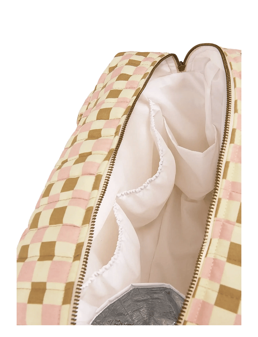 NOBODINOZ - Waterproof stroller bag Hyde Park - yellow pink mosaic - 4